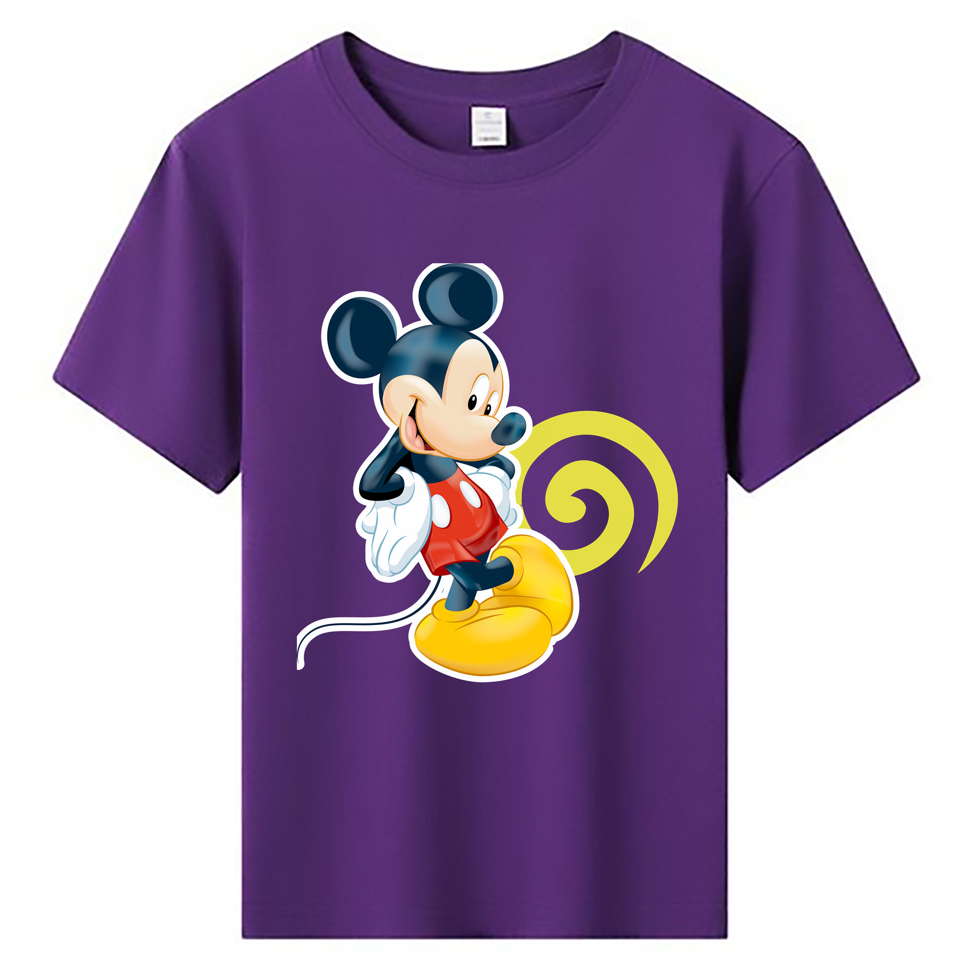 （画像用） ミッキーマウス Mickey Mouse 綿100％キッズTシャツ（フロントプリント）