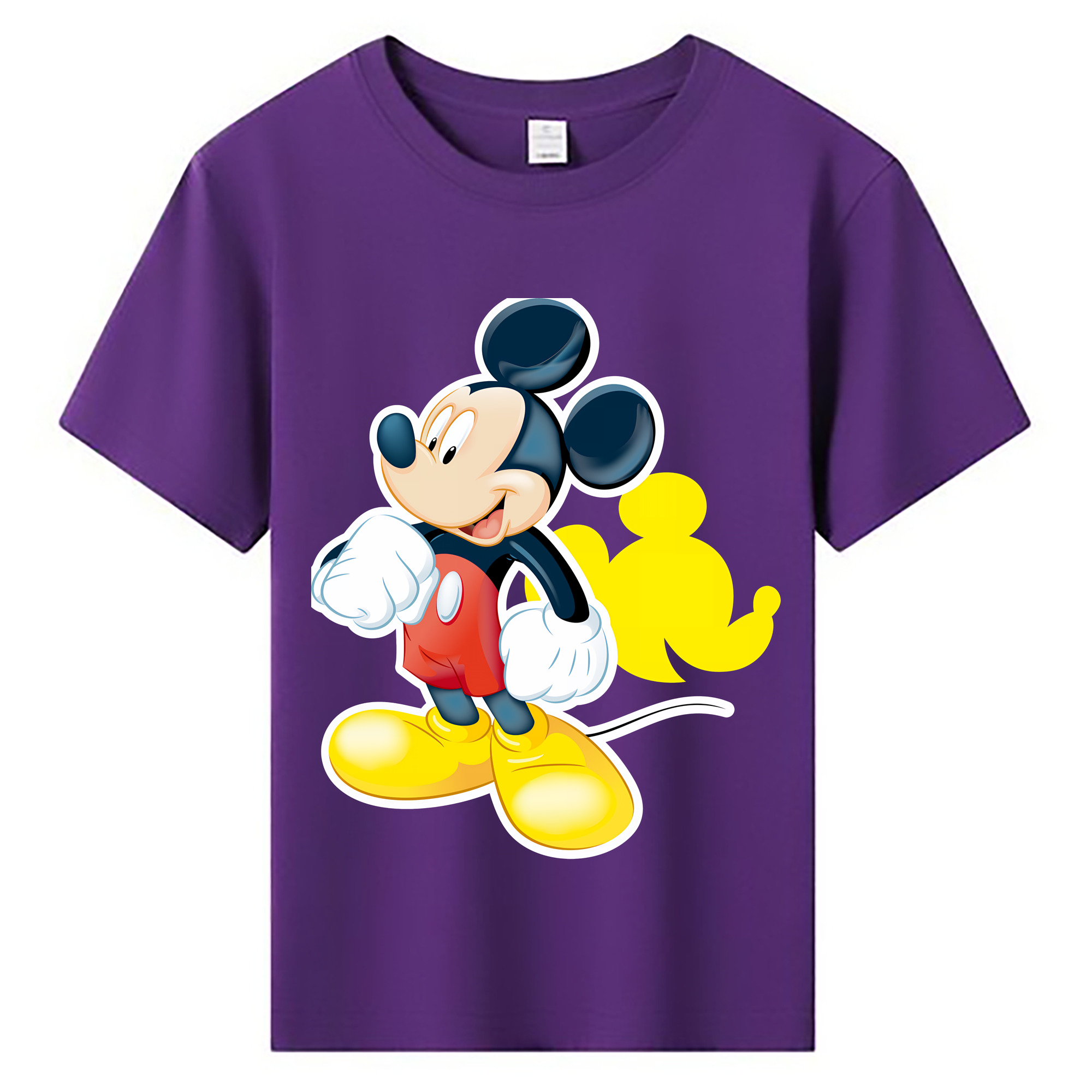（画像用） ミッキーマウス Mickey Mouse 綿100％キッズTシャツ（フロントプリント）