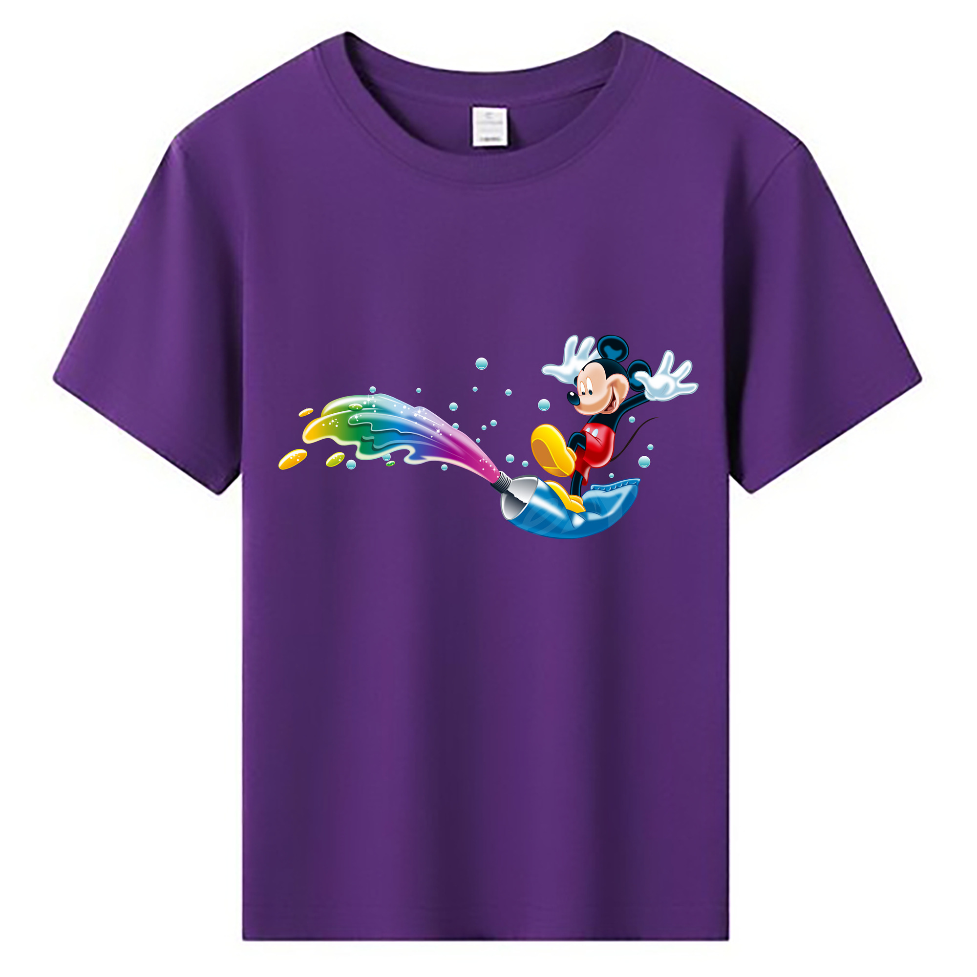 （画像用） ミッキーマウス Mickey Mouse 綿100％キッズTシャツ（フロントプリント）