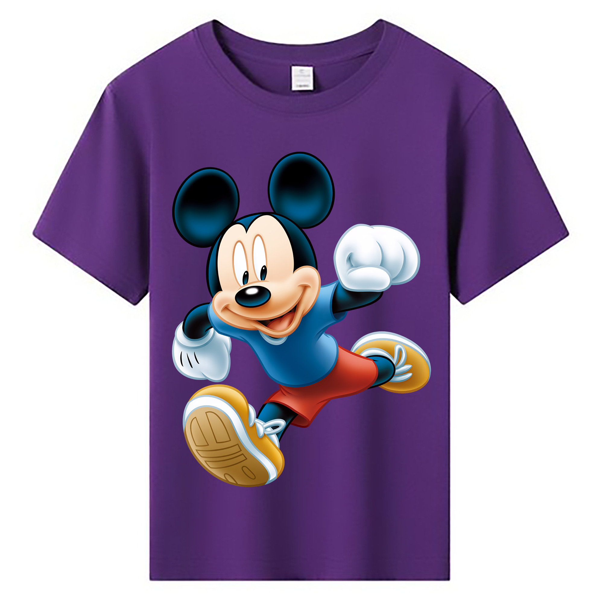 （画像用） ミッキーマウス Mickey Mouse 綿100％キッズTシャツ（フロントプリント）