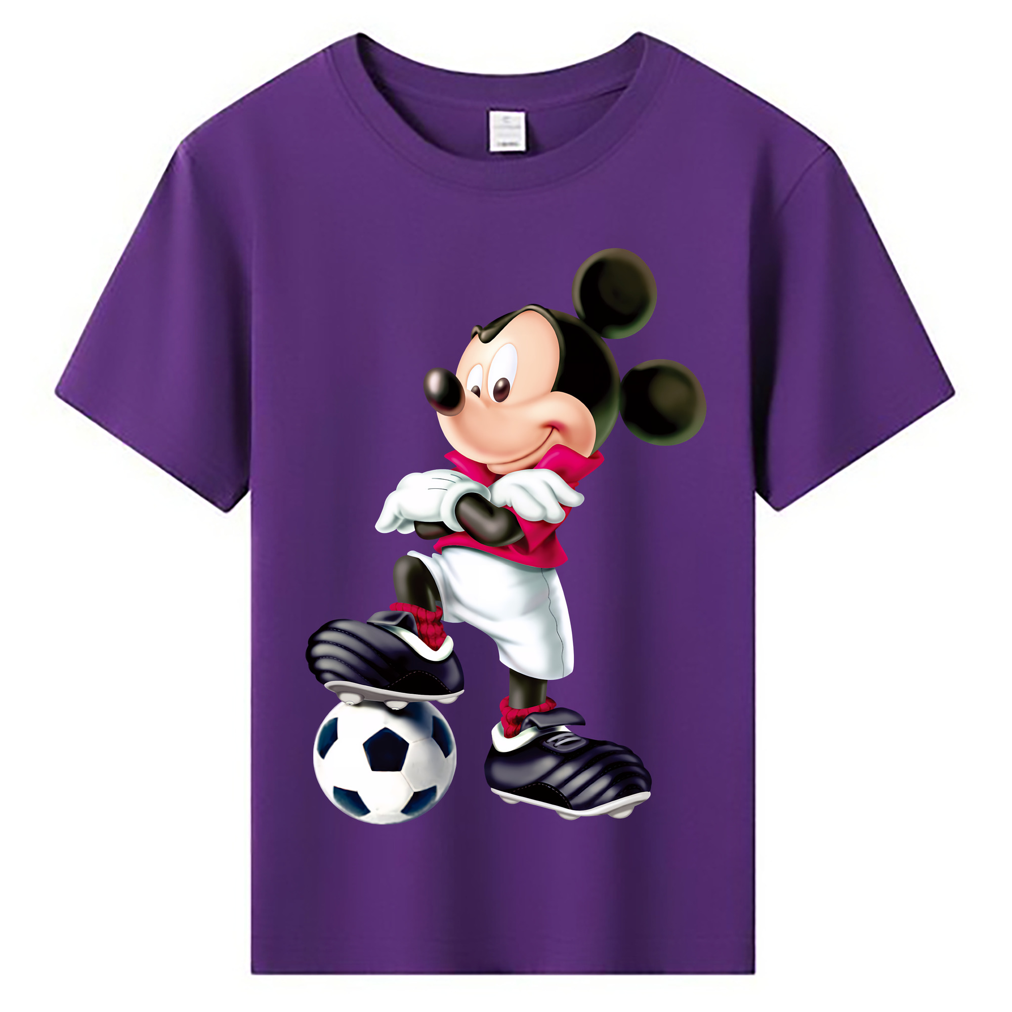 （画像用） ミッキーマウス Mickey Mouse 綿100％キッズTシャツ（フロントプリント）