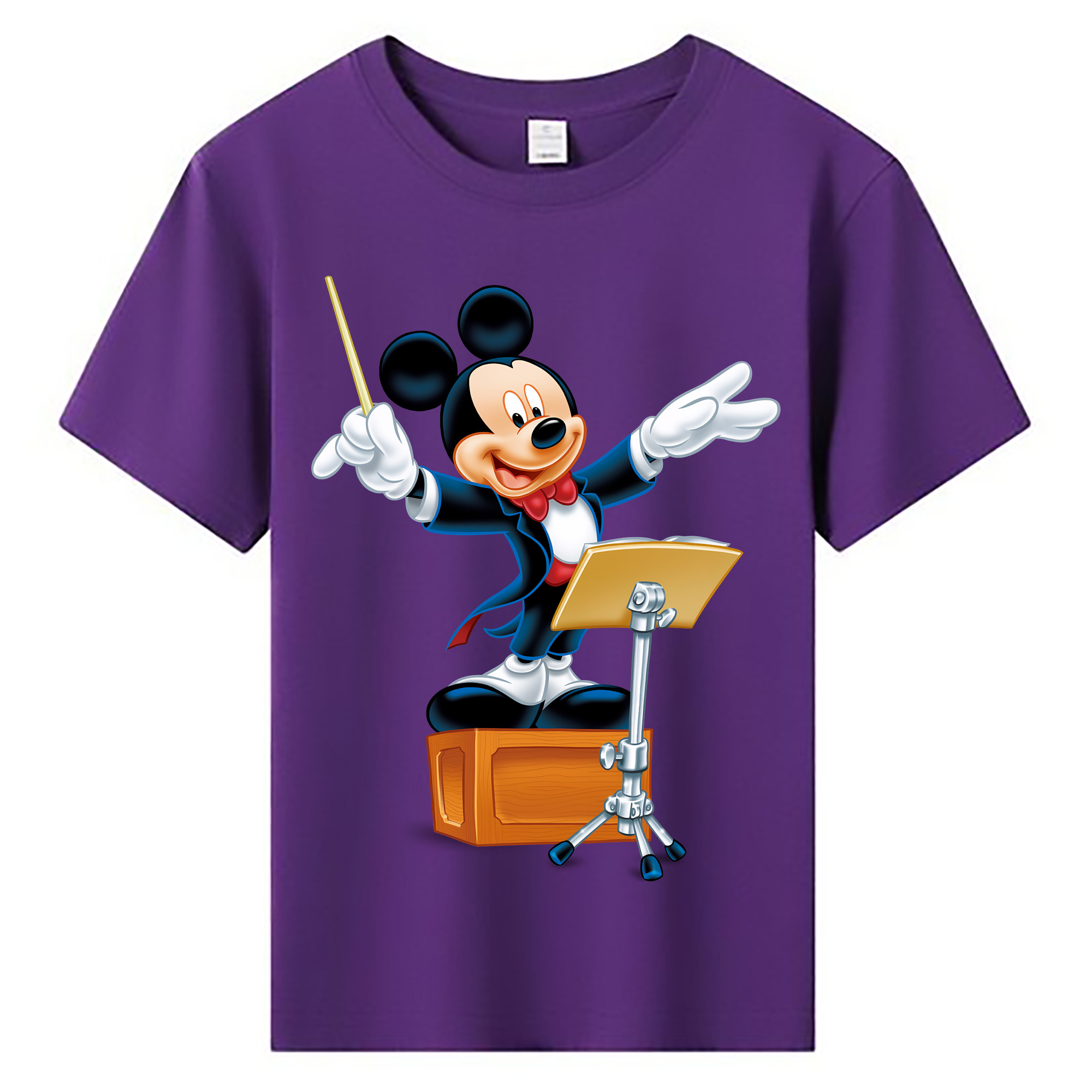 （画像用） ミッキーマウス Mickey Mouse 綿100％キッズTシャツ（フロントプリント）