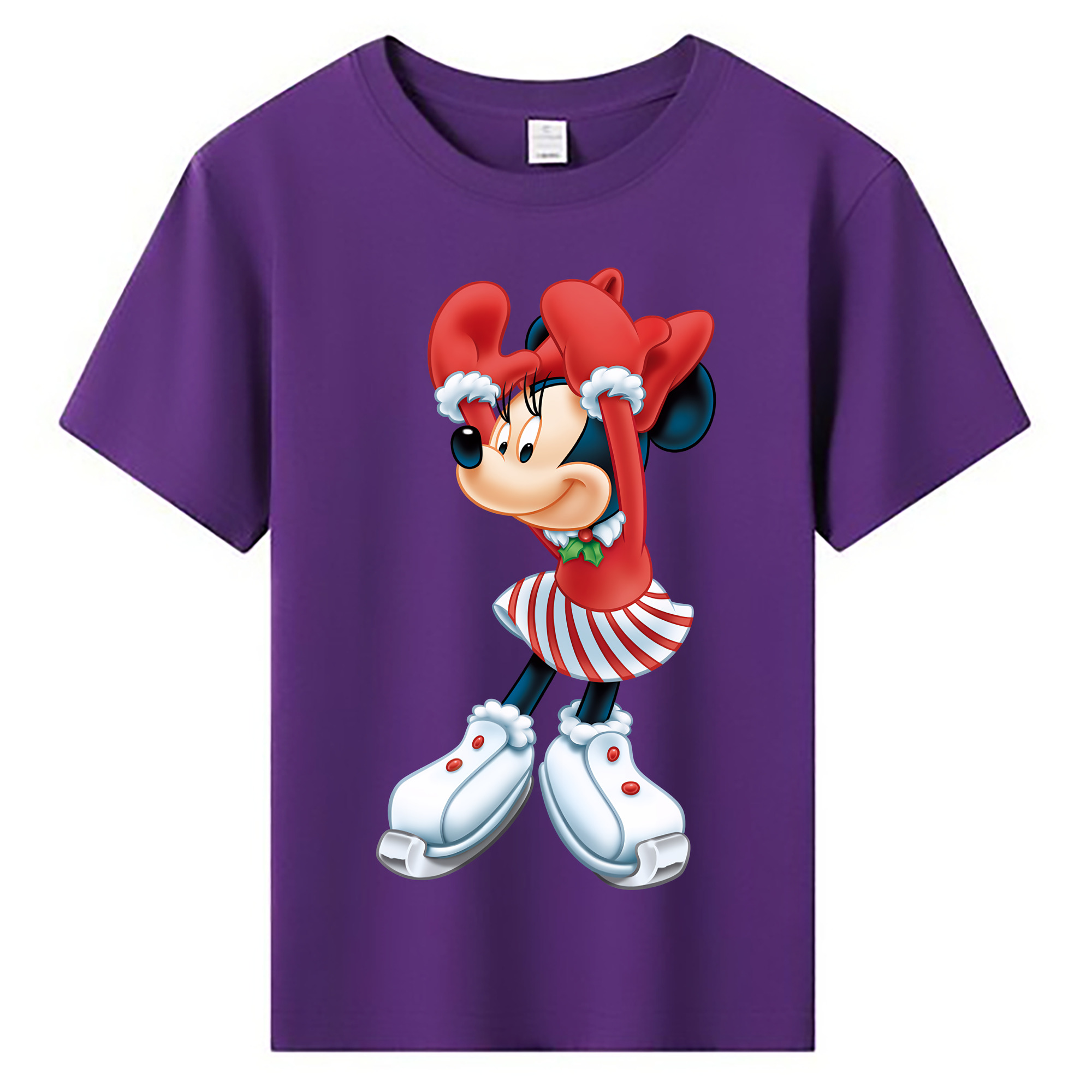 （画像用） ミッキーマウス Mickey Mouse 綿100％キッズTシャツ（フロントプリント）