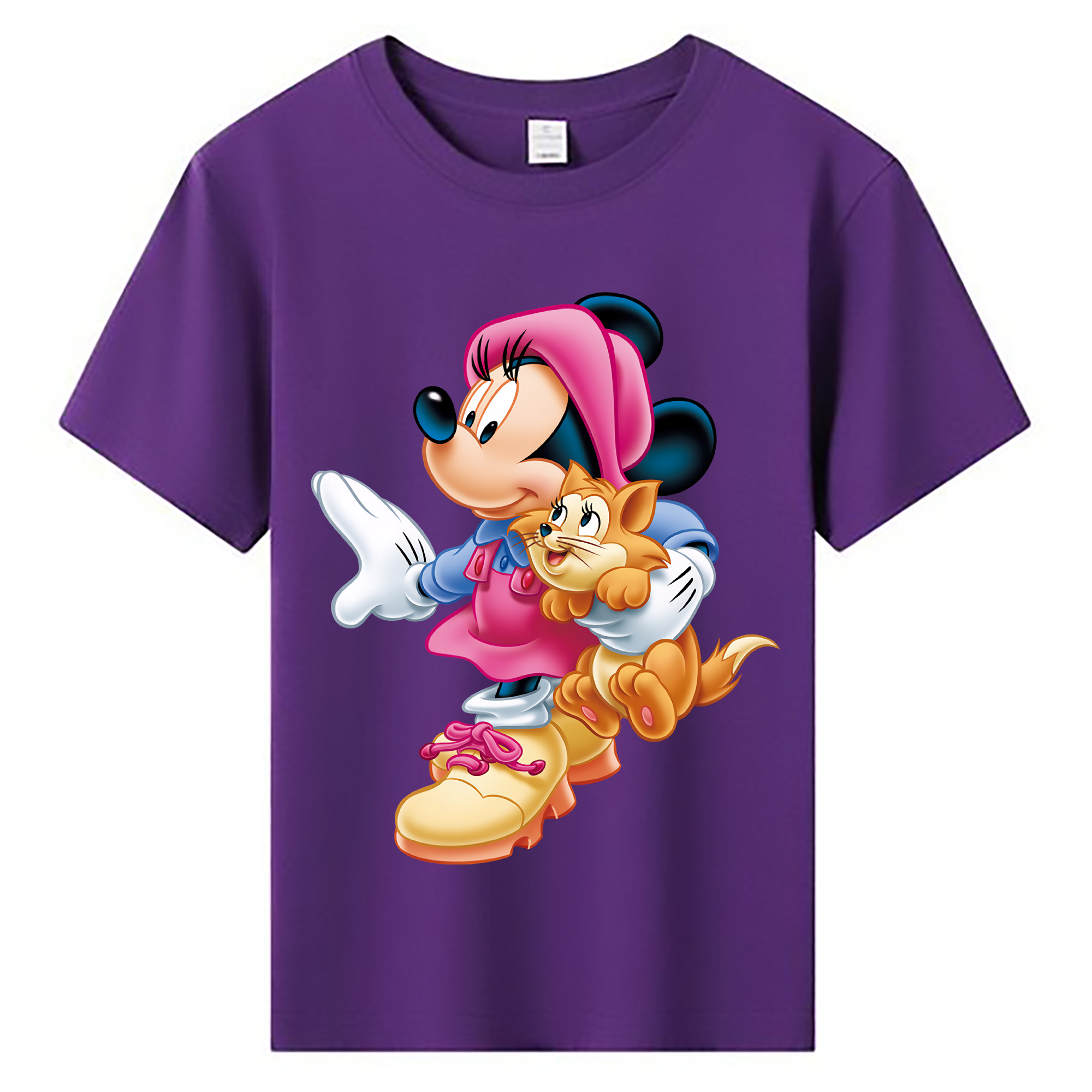 （画像用） ミッキーマウス Mickey Mouse 綿100％キッズTシャツ（フロントプリント）