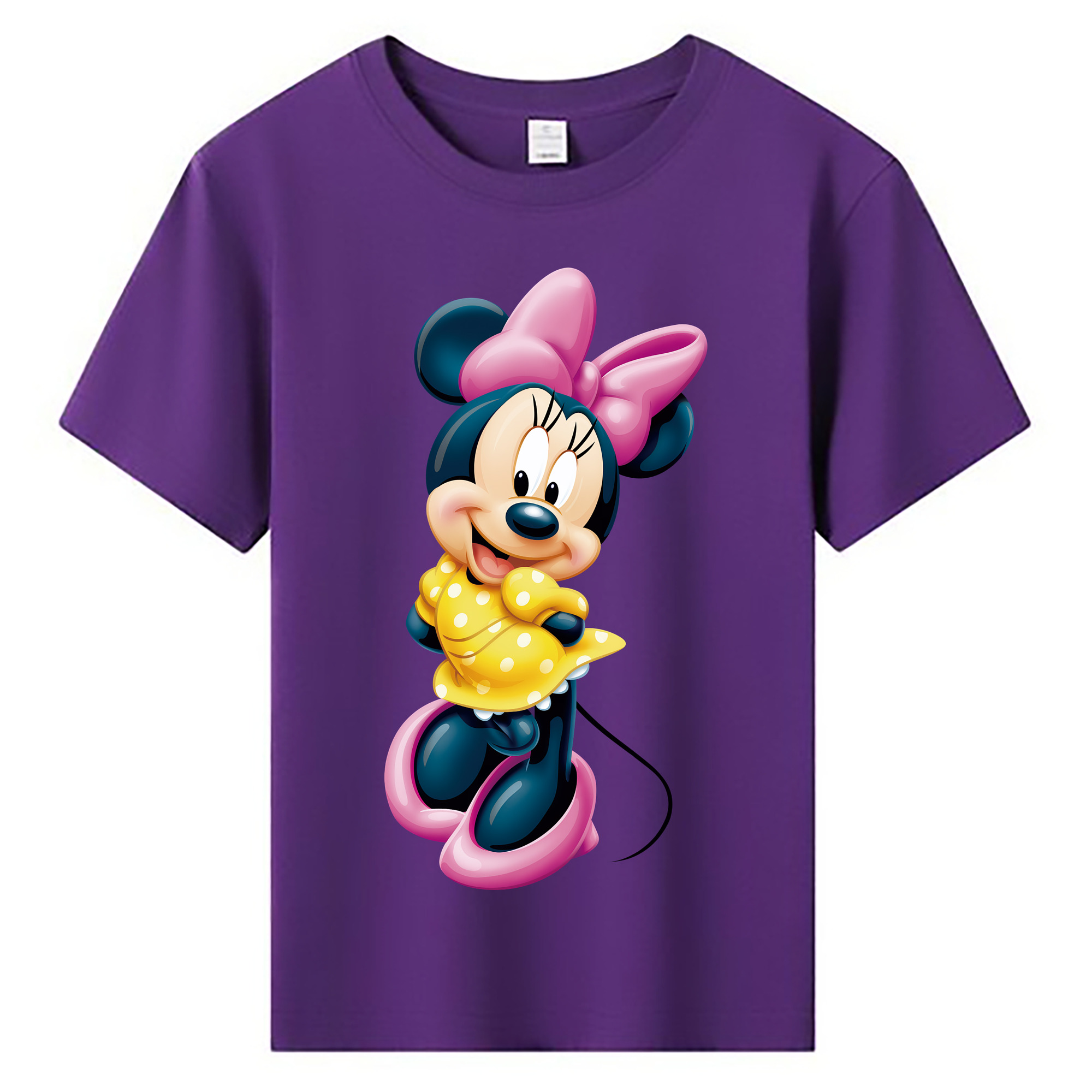 （画像用） ミッキーマウス Mickey Mouse 綿100％キッズTシャツ（フロントプリント）