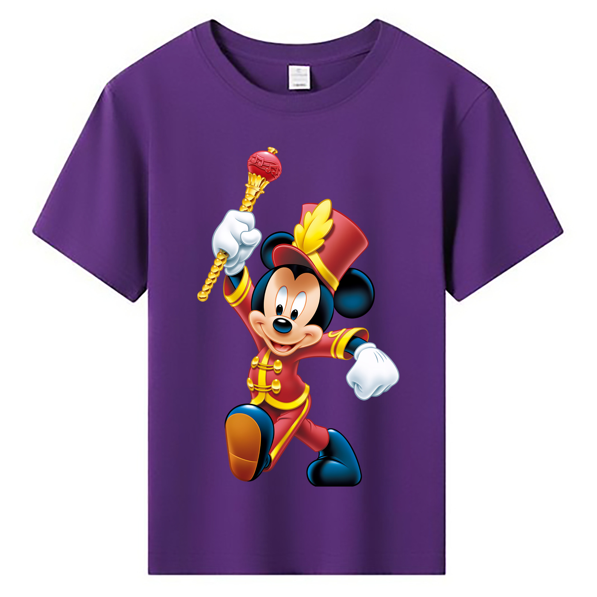 （画像用） ミッキーマウス Mickey Mouse 綿100％キッズTシャツ（フロントプリント）