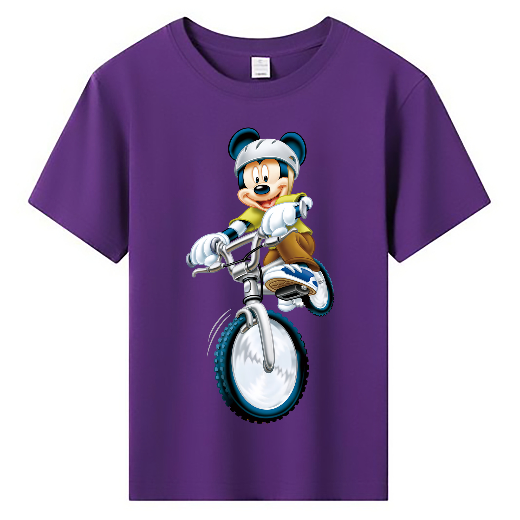 （画像用） ミッキーマウス Mickey Mouse 綿100％キッズTシャツ（フロントプリント）
