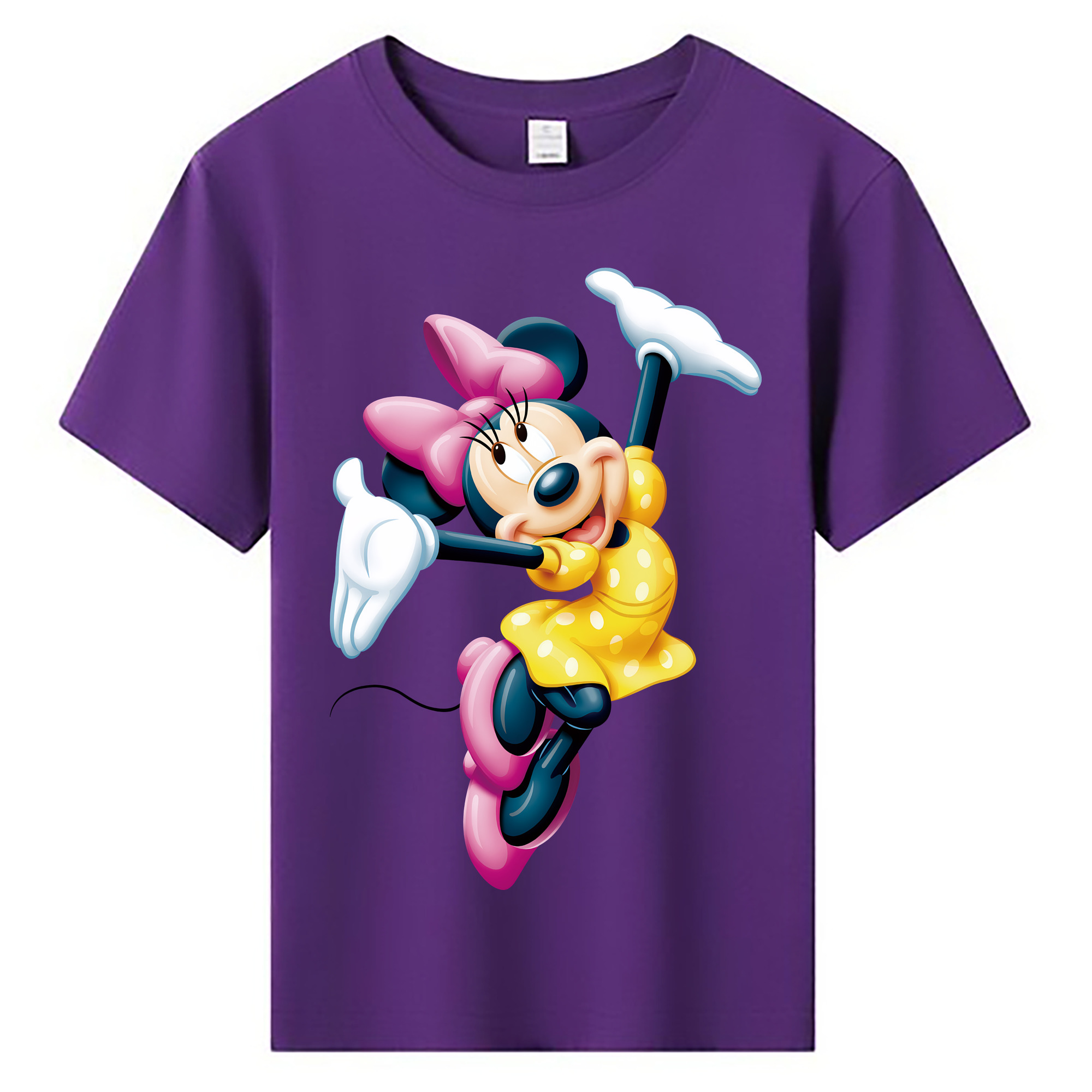 （画像用） ミッキーマウス Mickey Mouse 綿100％キッズTシャツ（フロントプリント）