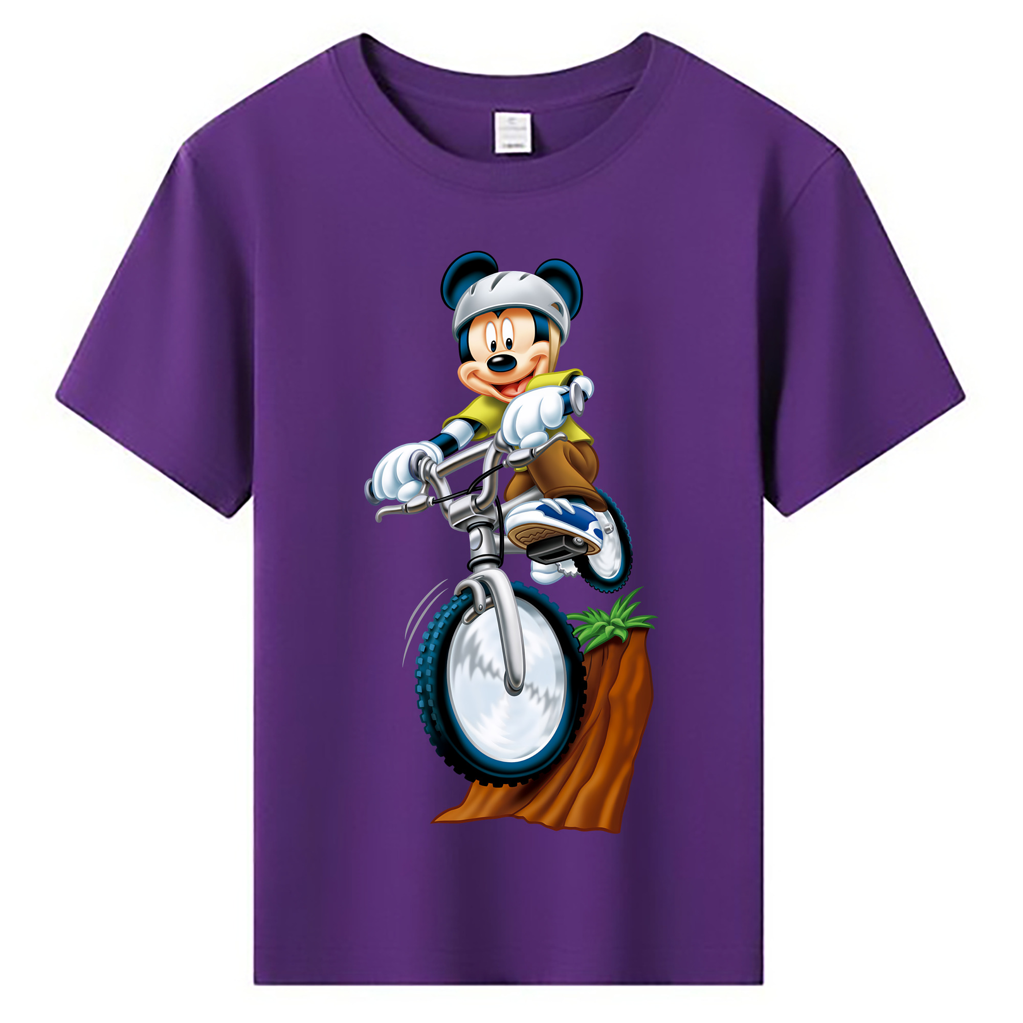 （画像用） ミッキーマウス Mickey Mouse 綿100％キッズTシャツ（フロントプリント）