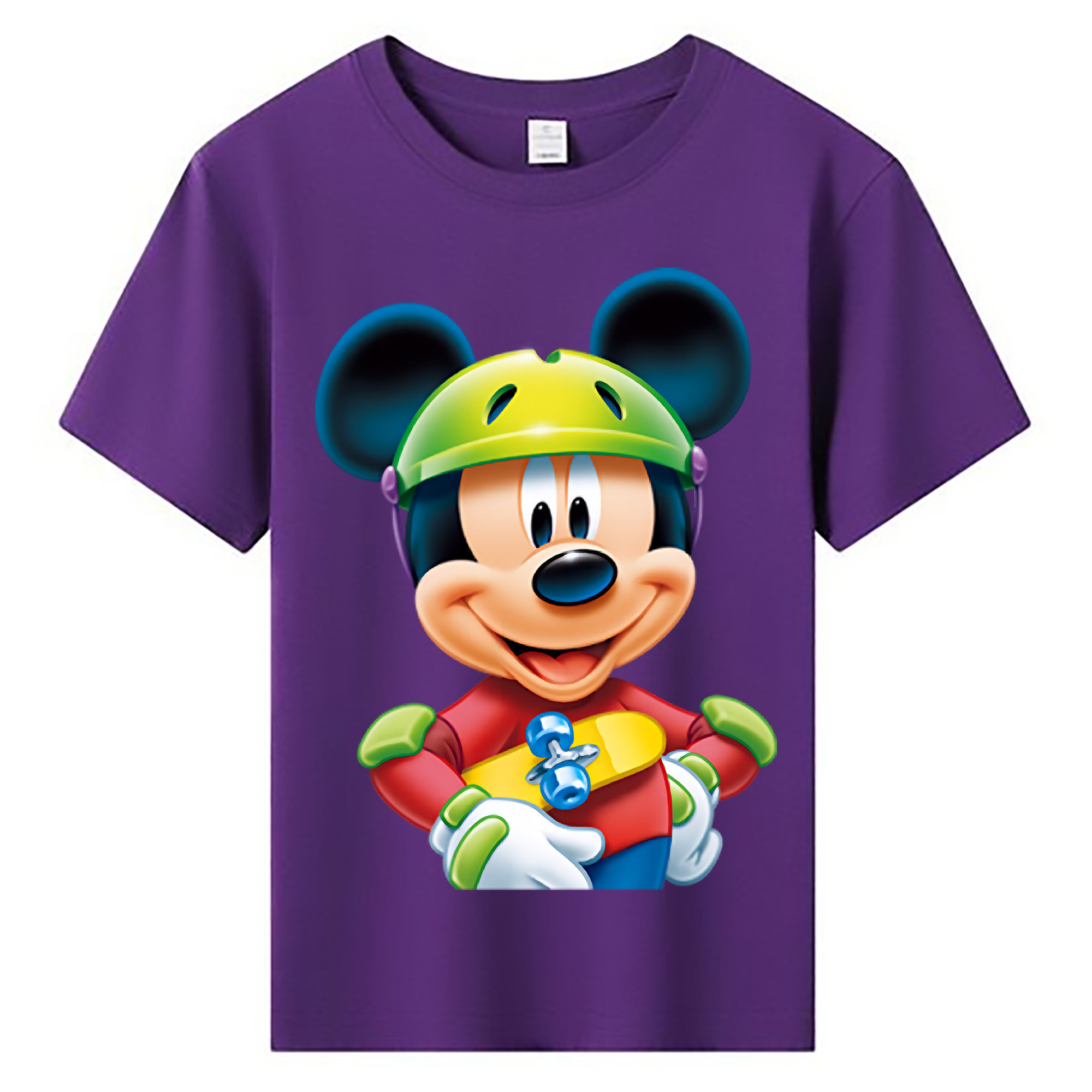 （画像用） ミッキーマウス Mickey Mouse 綿100％キッズTシャツ（フロントプリント）