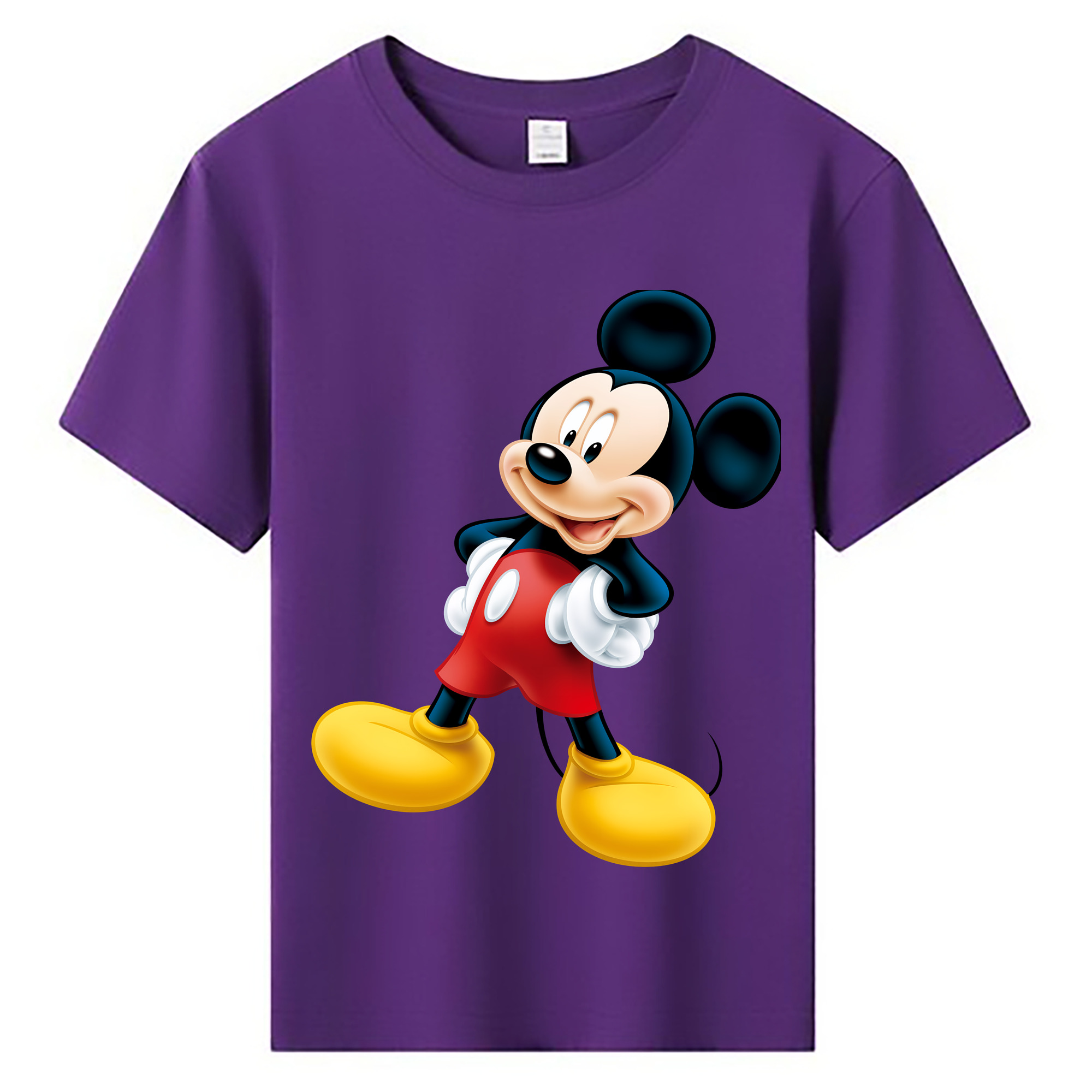 （画像用） ミッキーマウス Mickey Mouse 綿100％キッズTシャツ（フロントプリント）