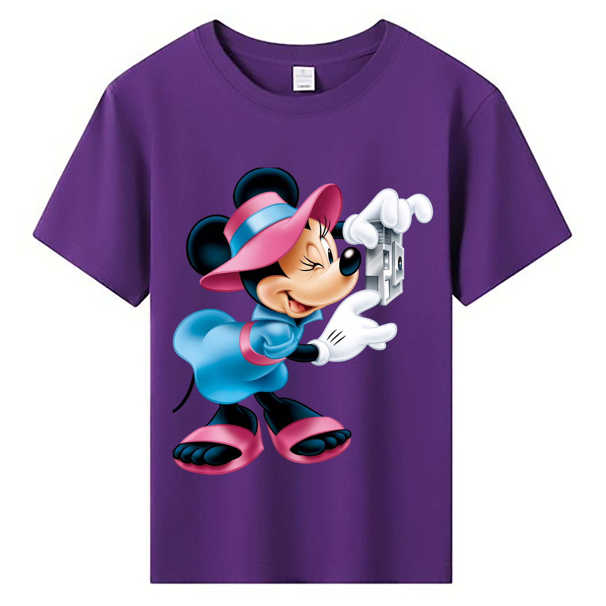 （画像用） ミッキーマウス Mickey Mouse 綿100％キッズTシャツ（フロントプリント）