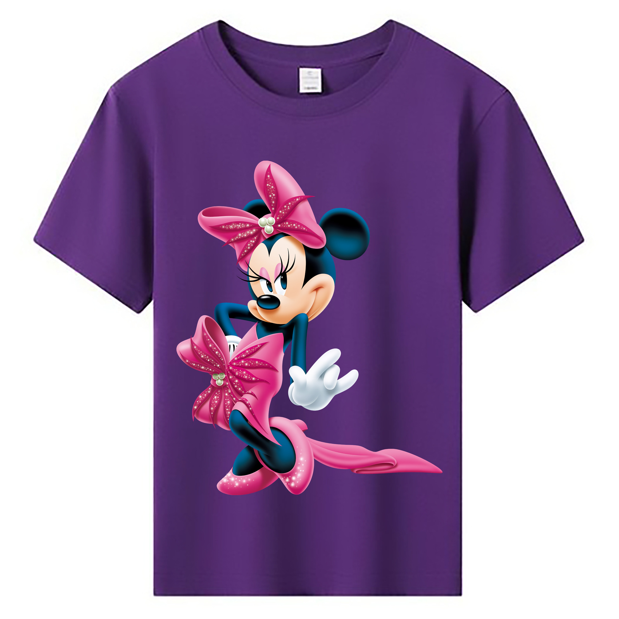 （画像用） ミッキーマウス Mickey Mouse 綿100％キッズTシャツ（フロントプリント）