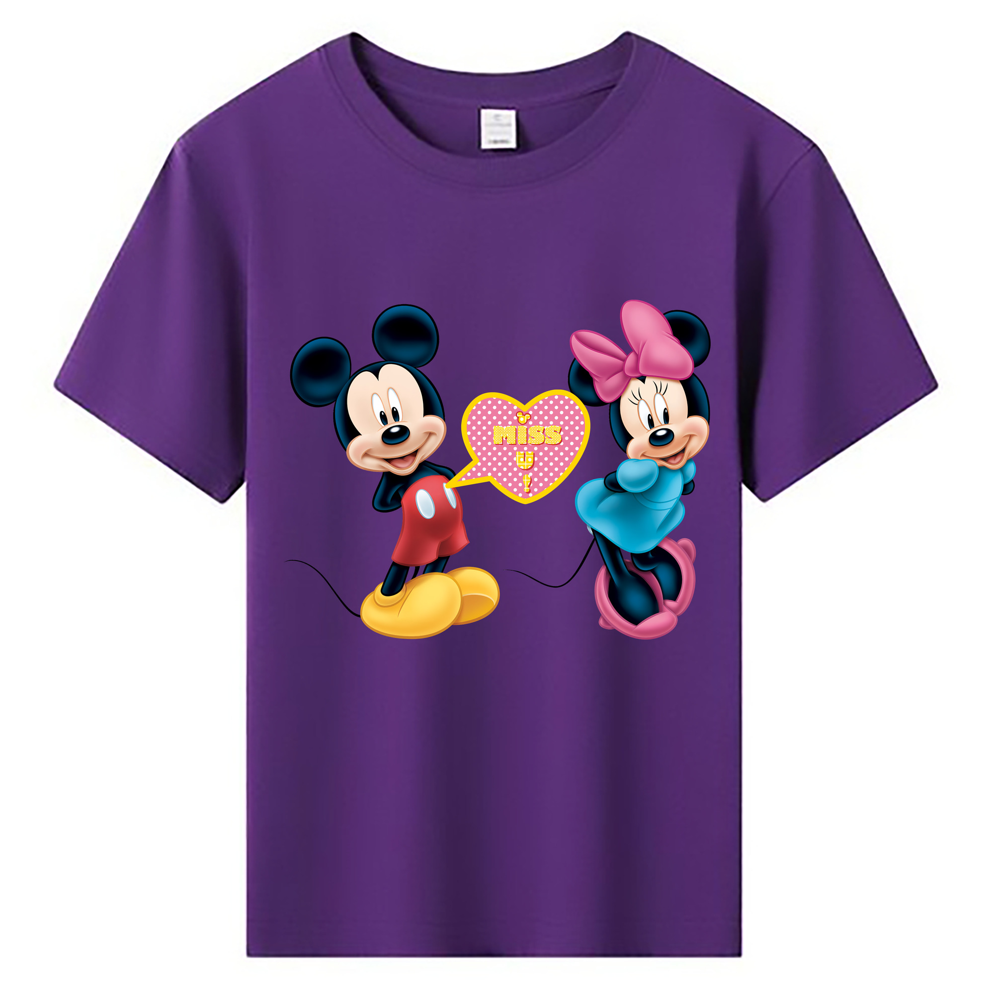 （画像用） ミッキーマウス Mickey Mouse 綿100％キッズTシャツ（フロントプリント）