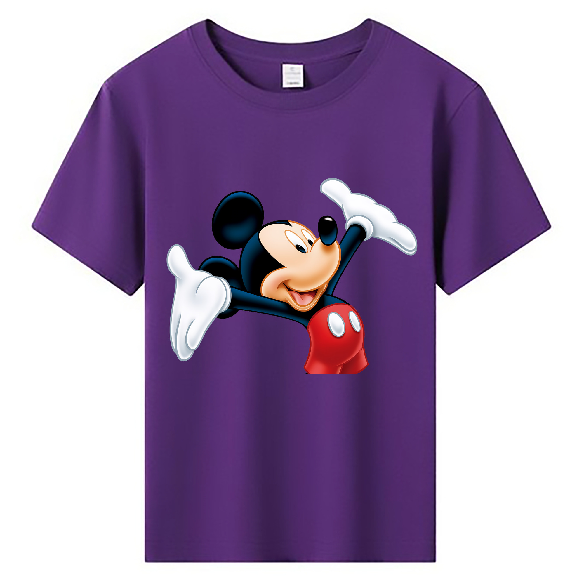（画像用） ミッキーマウス Mickey Mouse 綿100％キッズTシャツ（フロントプリント）