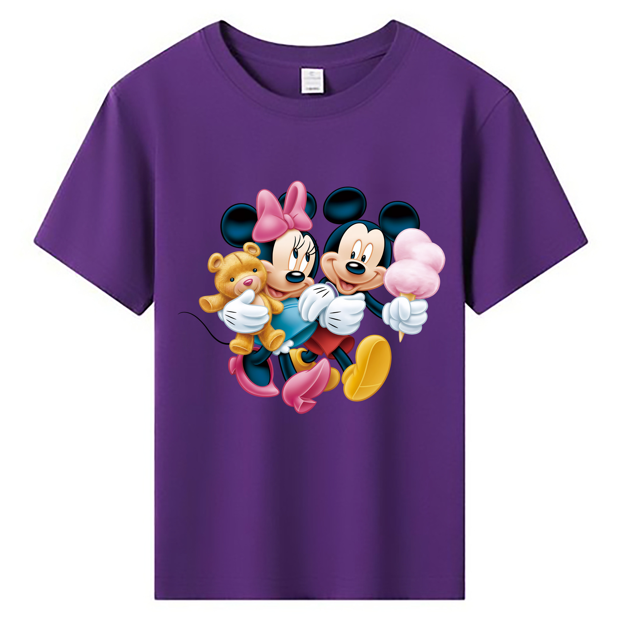 （画像用） ミッキーマウス Mickey Mouse 綿100％キッズTシャツ（フロントプリント）