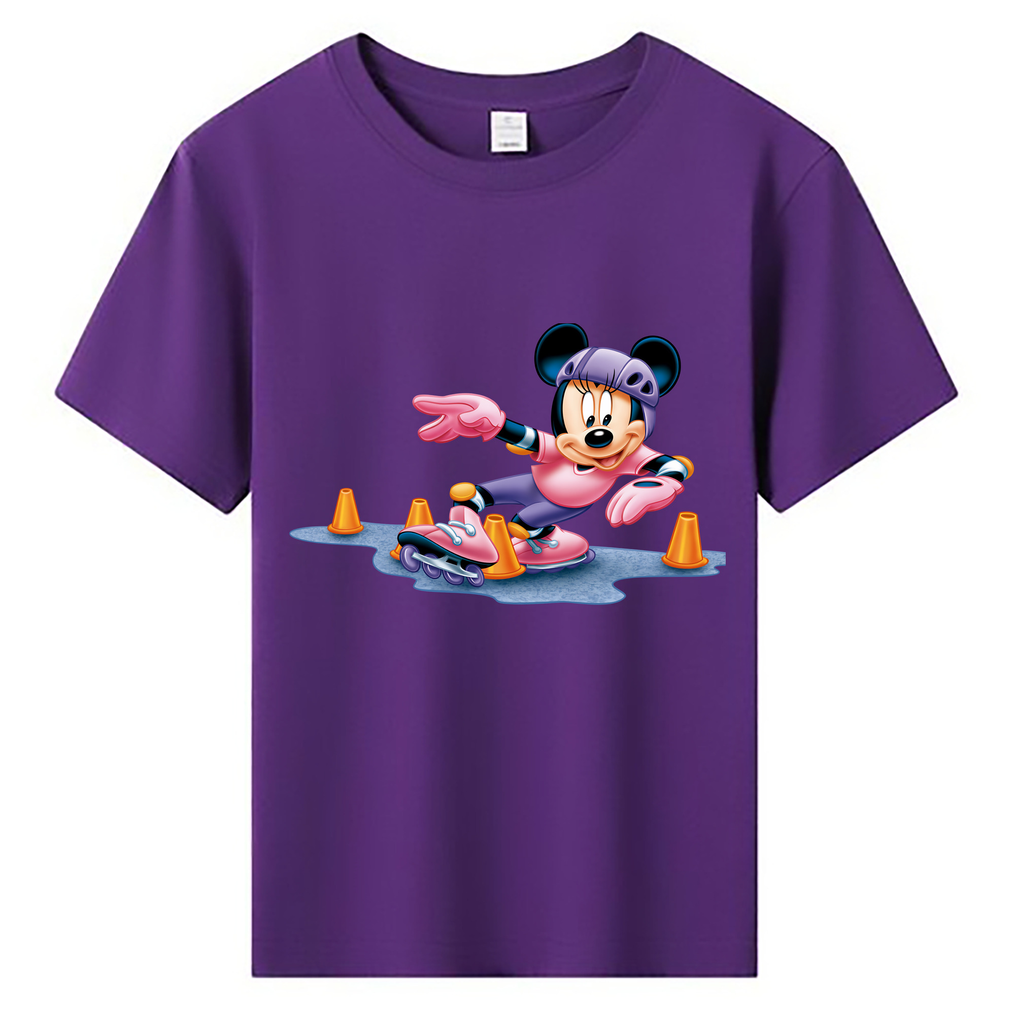 （画像用） ミッキーマウス Mickey Mouse 綿100％キッズTシャツ（フロントプリント）