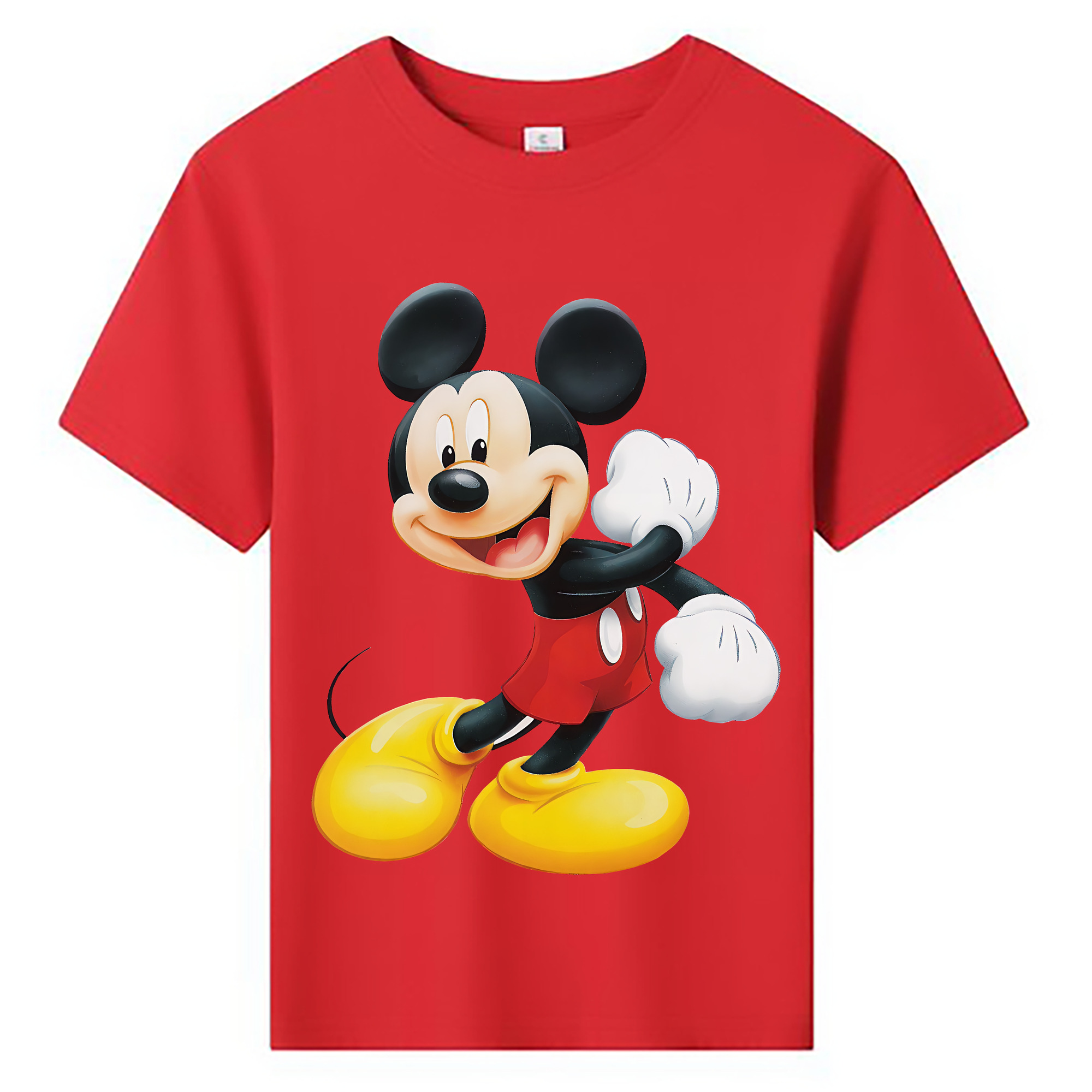 ミッキーマウス Mickey Mouse 綿100％キッズTシャツ（フロントプリント）