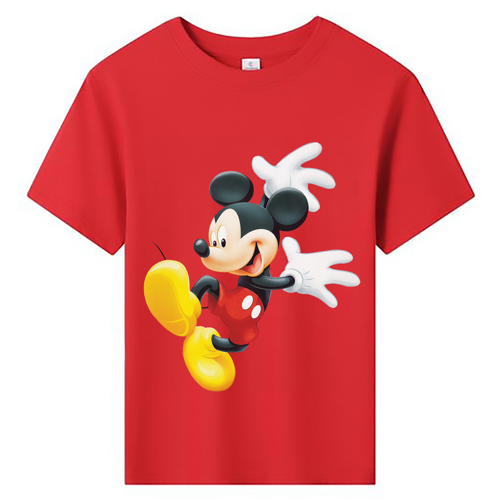 （画像用） ミッキーマウス Mickey Mouse 綿100％キッズTシャツ（フロントプリント）