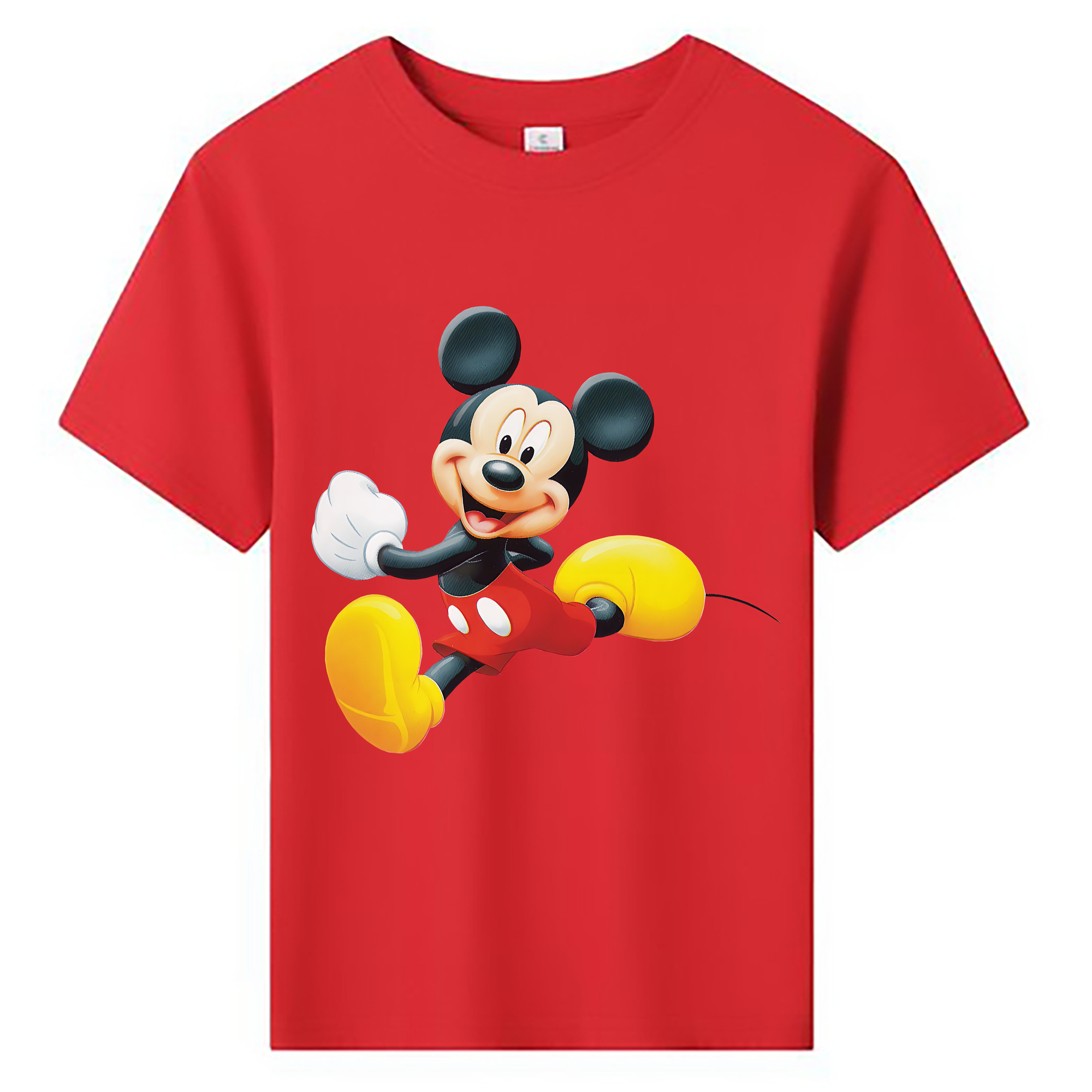 ミッキーマウス Mickey Mouse 綿100％キッズTシャツ（フロントプリント）