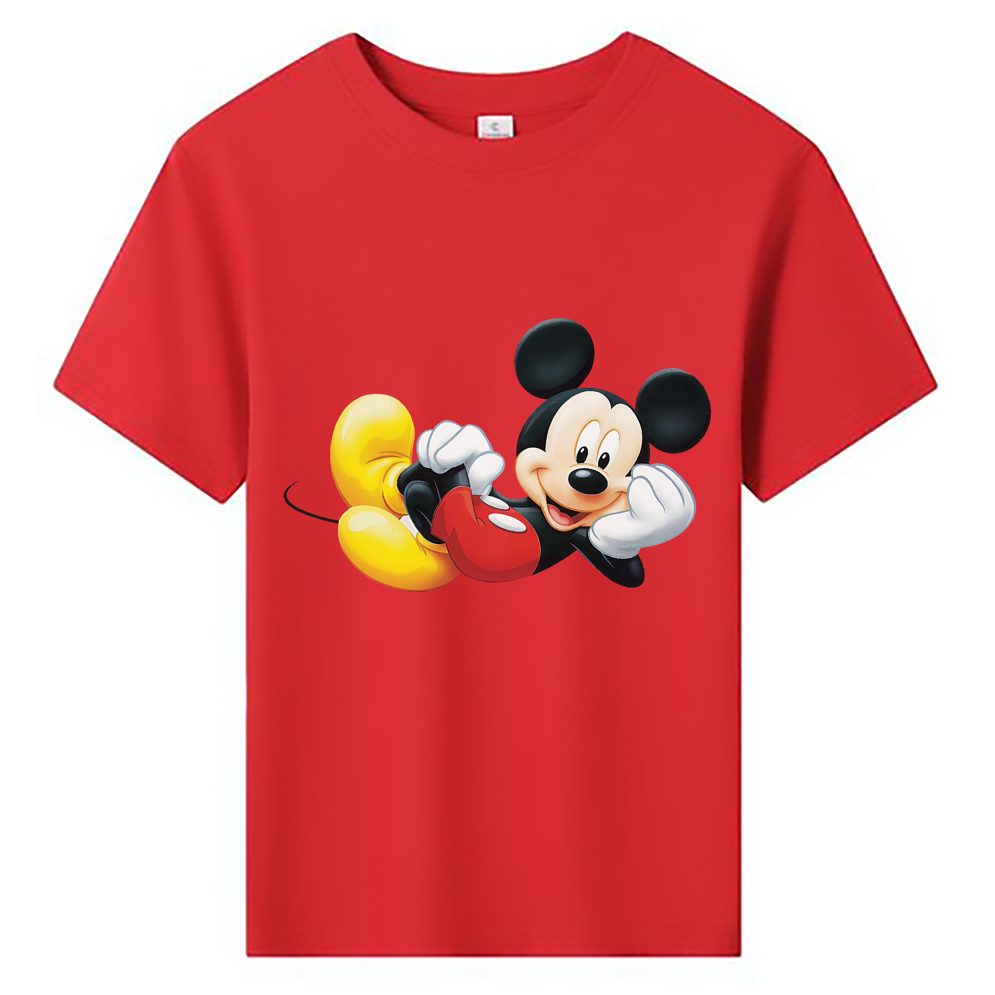ミッキーマウス Mickey Mouse 綿100％キッズTシャツ（フロントプリント）