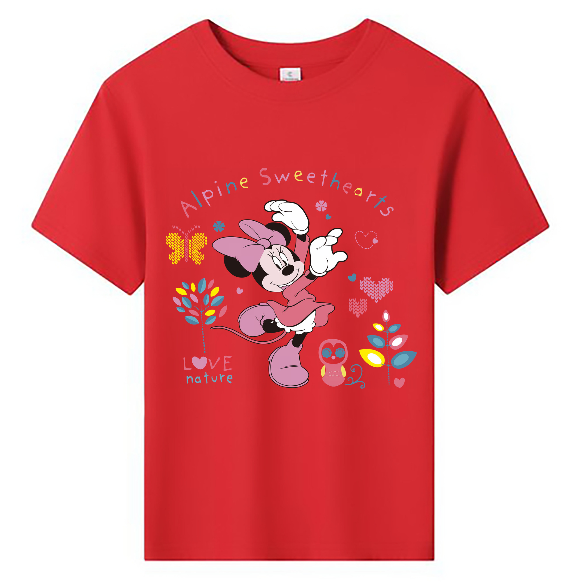 （画像用） ミッキーマウス Mickey Mouse 綿100％キッズTシャツ（フロントプリント）