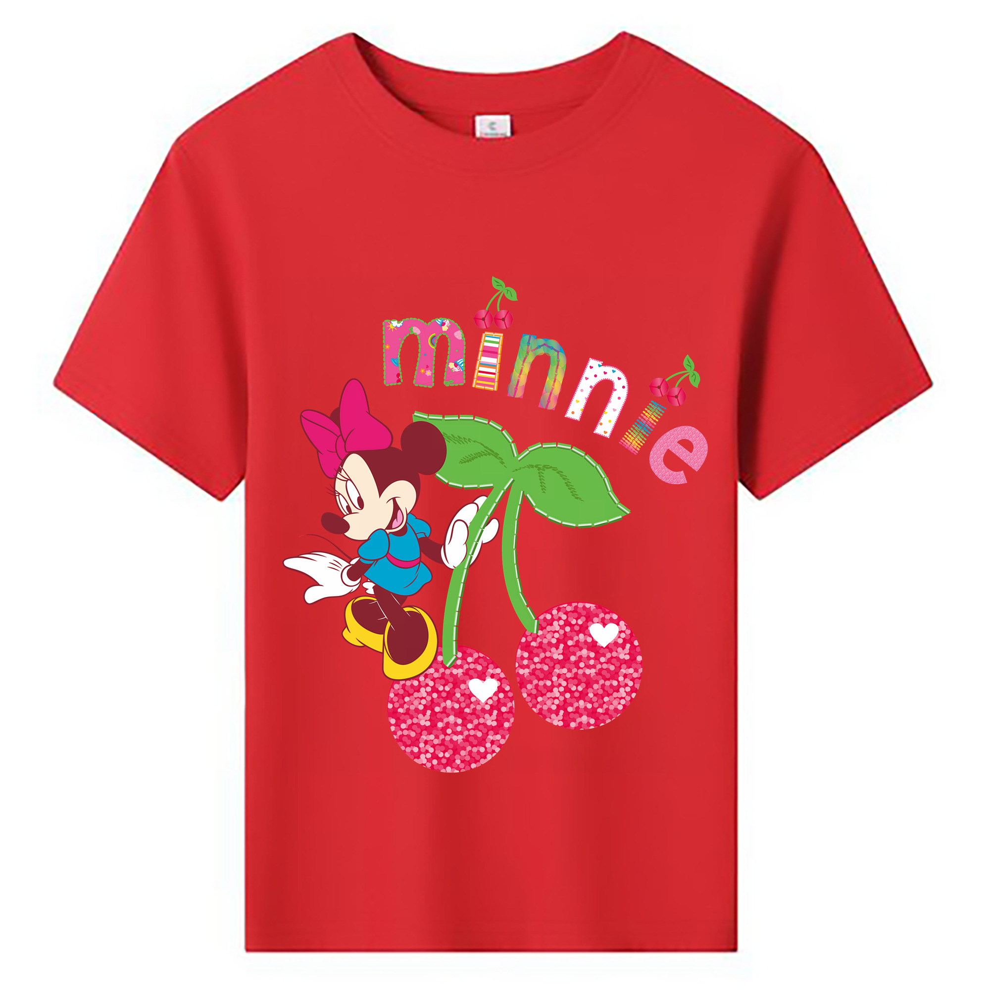 （画像用） ミッキーマウス Mickey Mouse 綿100％キッズTシャツ（フロントプリント）