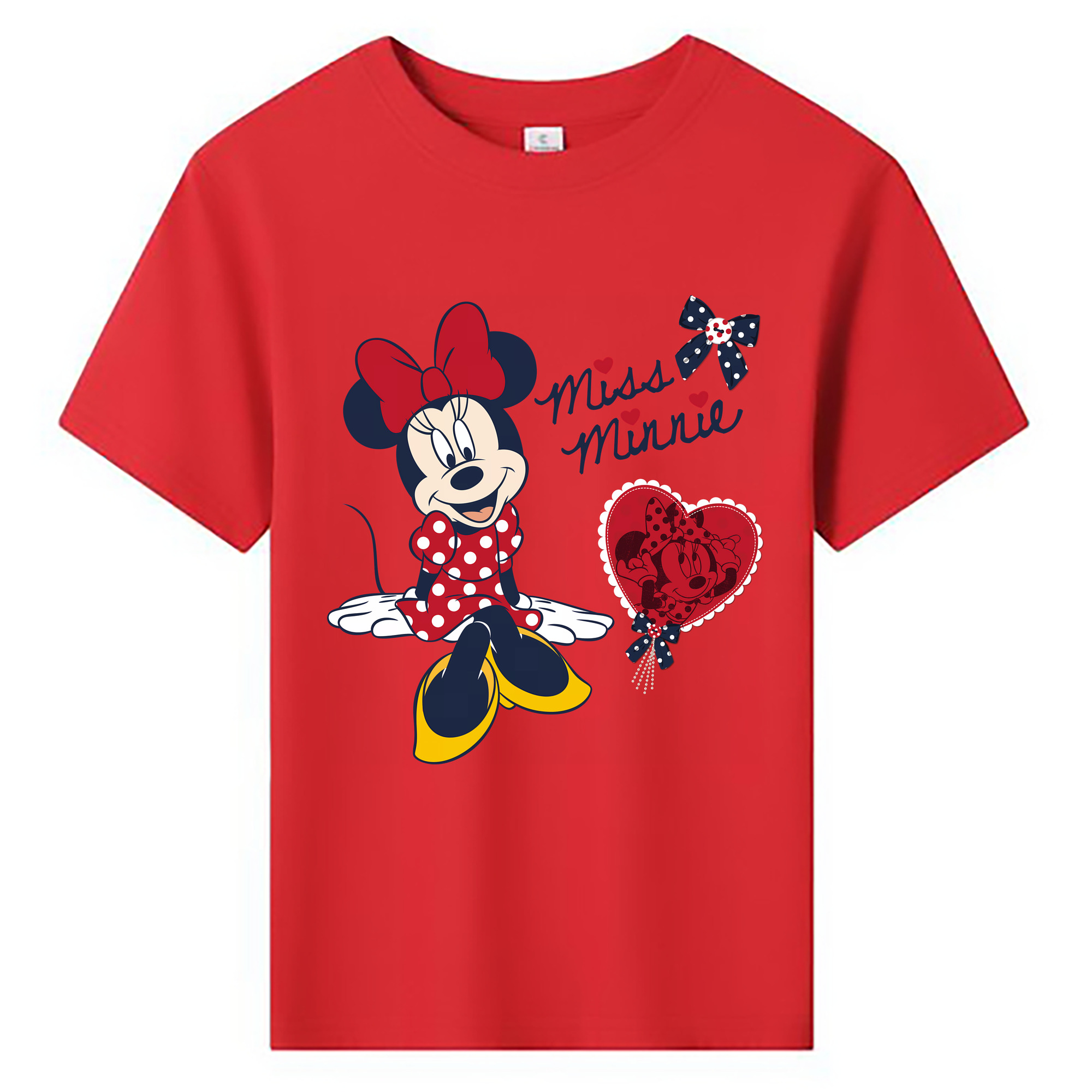（画像用） ミッキーマウス Mickey Mouse 綿100％キッズTシャツ（フロントプリント）