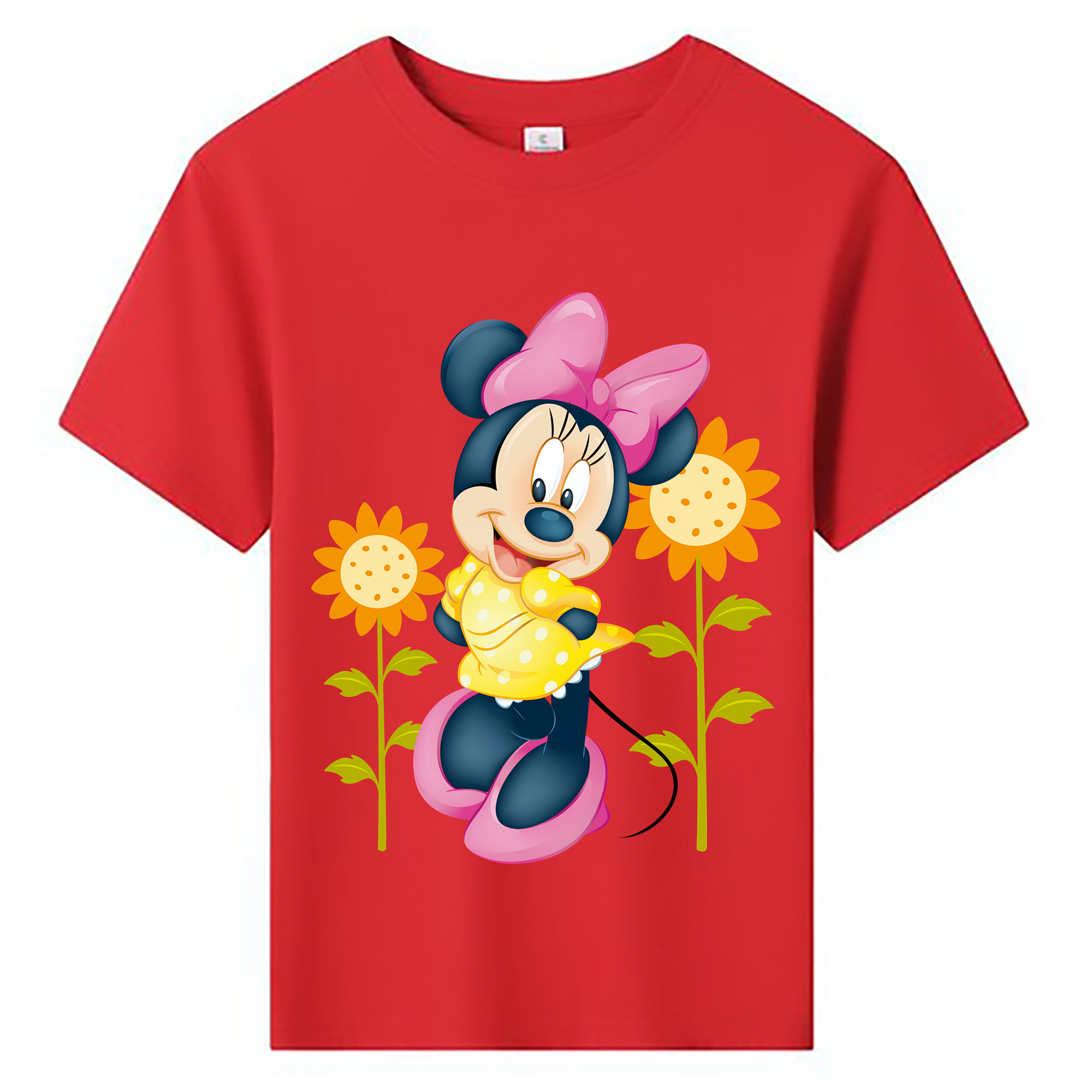 （画像用） ミッキーマウス Mickey Mouse 綿100％キッズTシャツ（フロントプリント）