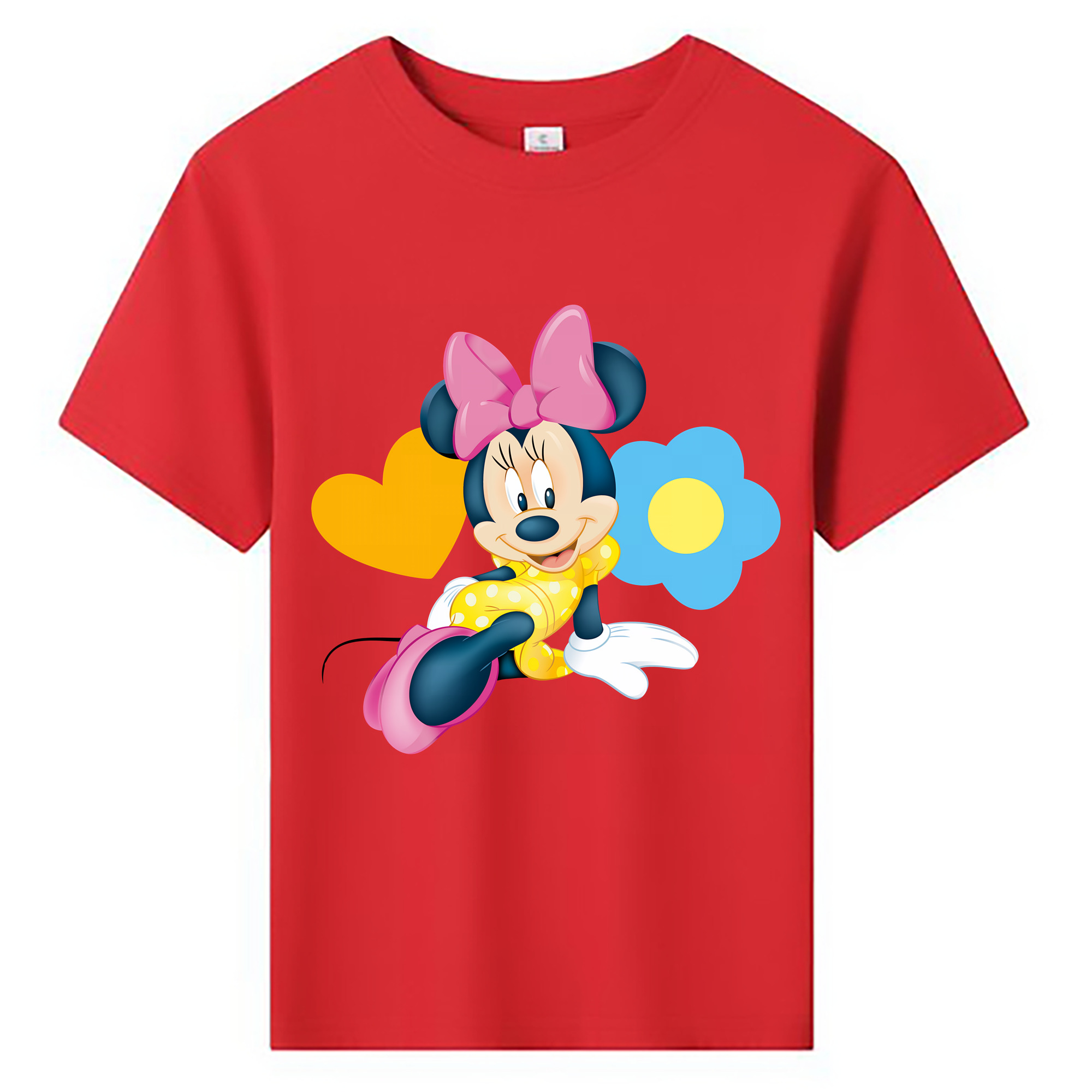 （画像用） ミッキーマウス Mickey Mouse 綿100％キッズTシャツ（フロントプリント）