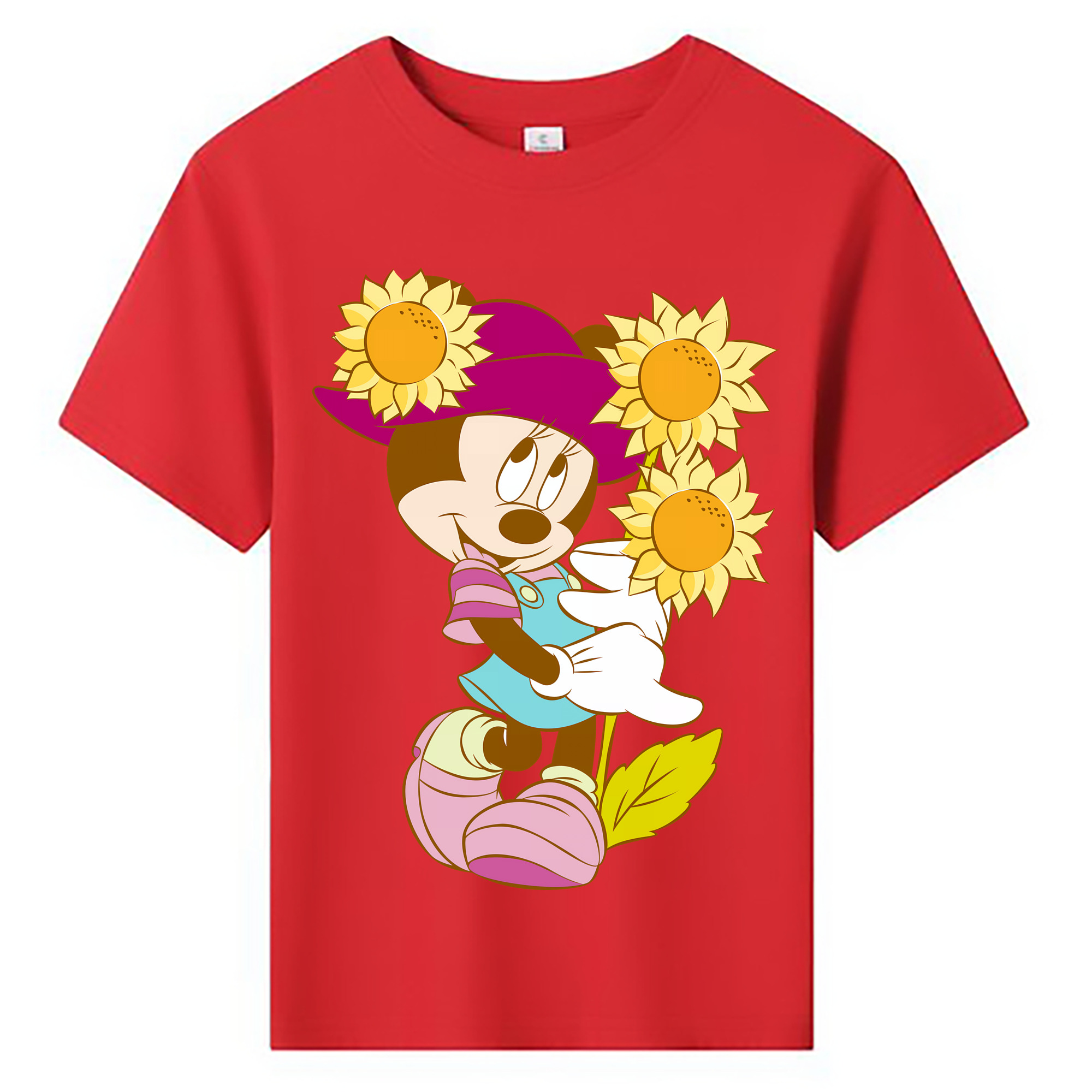 （画像用） ミッキーマウス Mickey Mouse 綿100％キッズTシャツ（フロントプリント）