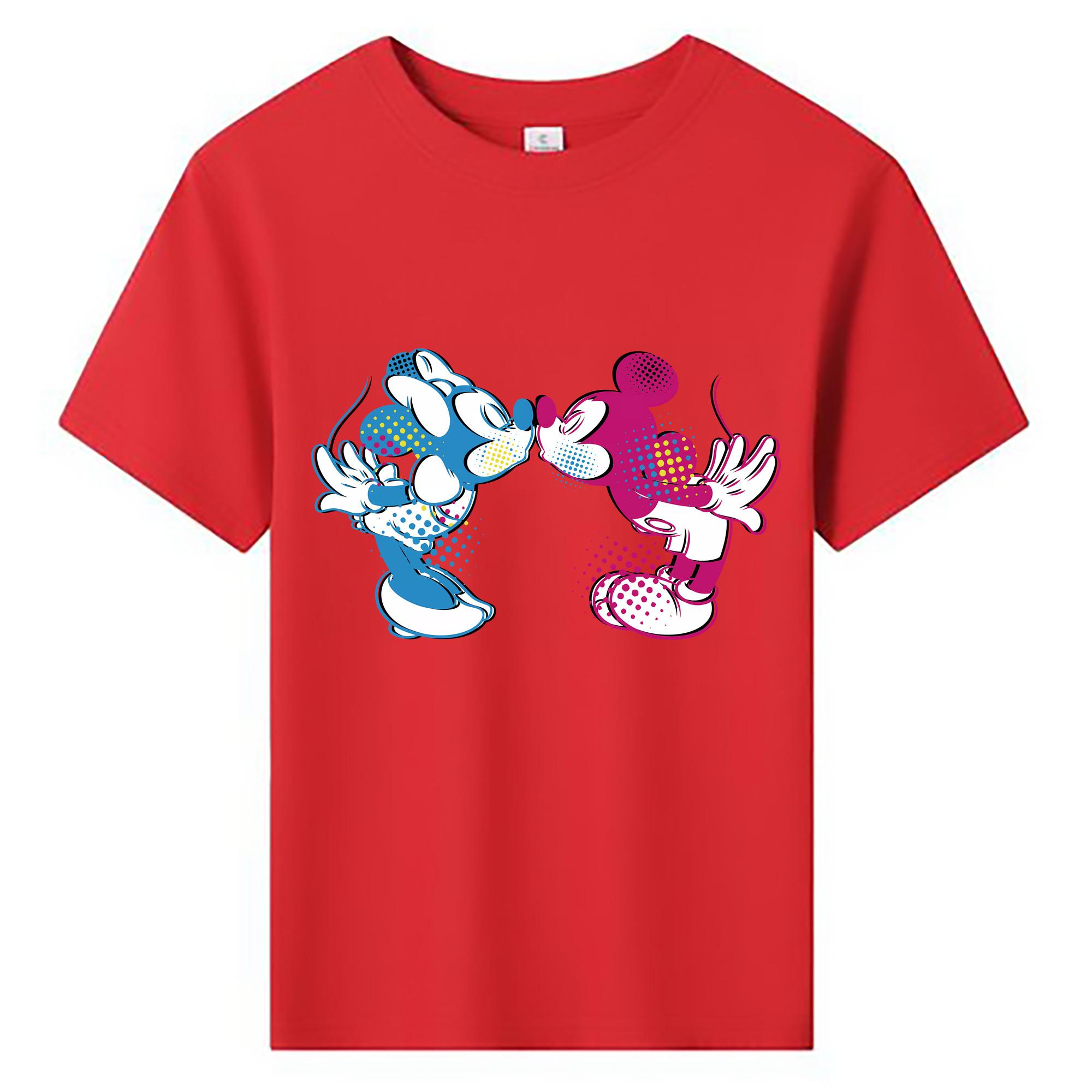 （画像用） ミッキーマウス Mickey Mouse 綿100％キッズTシャツ（フロントプリント）