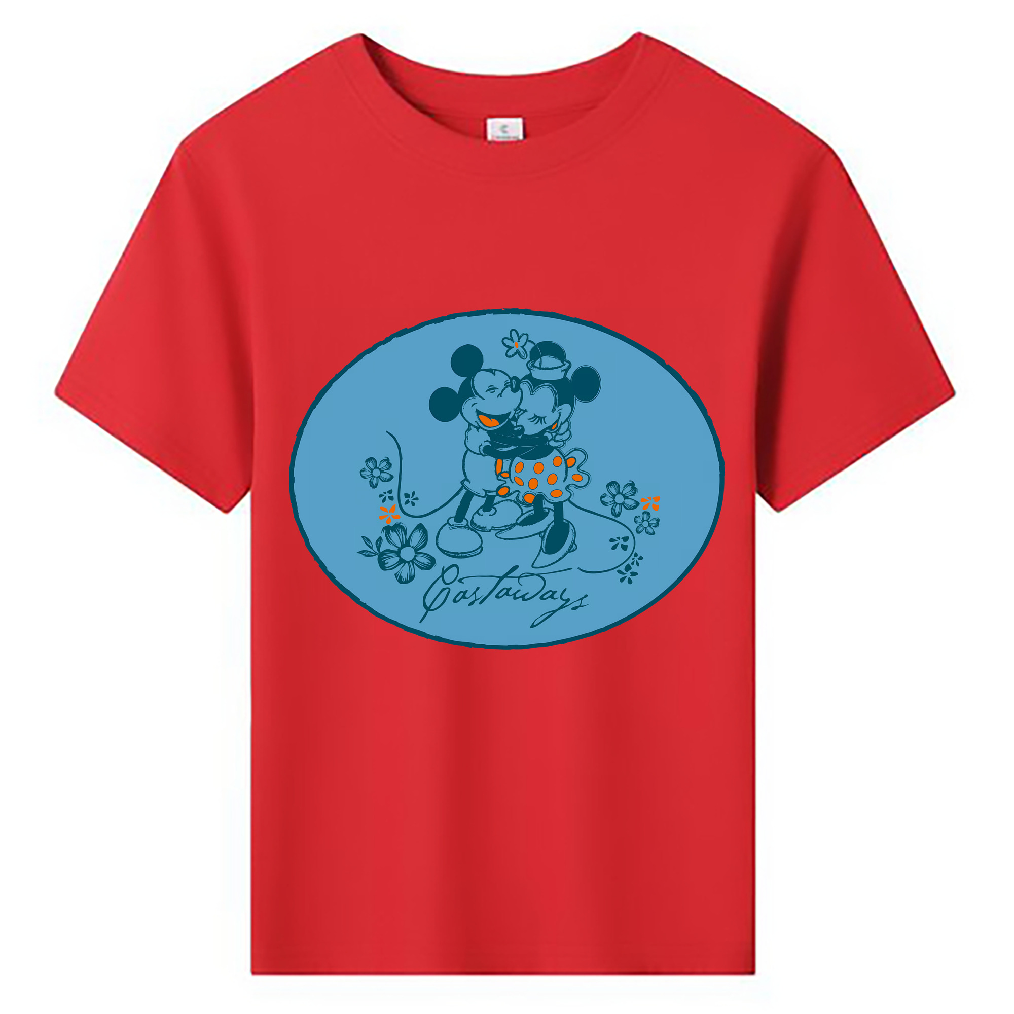 （画像用） ミッキーマウス Mickey Mouse 綿100％キッズTシャツ（フロントプリント）