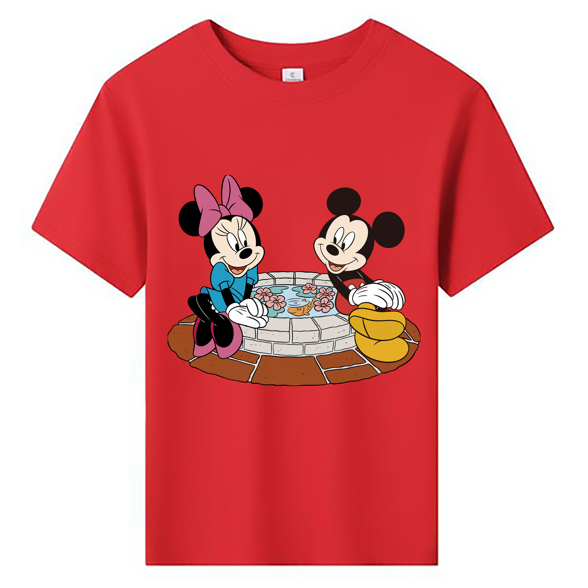 （画像用） ミッキーマウス Mickey Mouse 綿100％キッズTシャツ（フロントプリント）