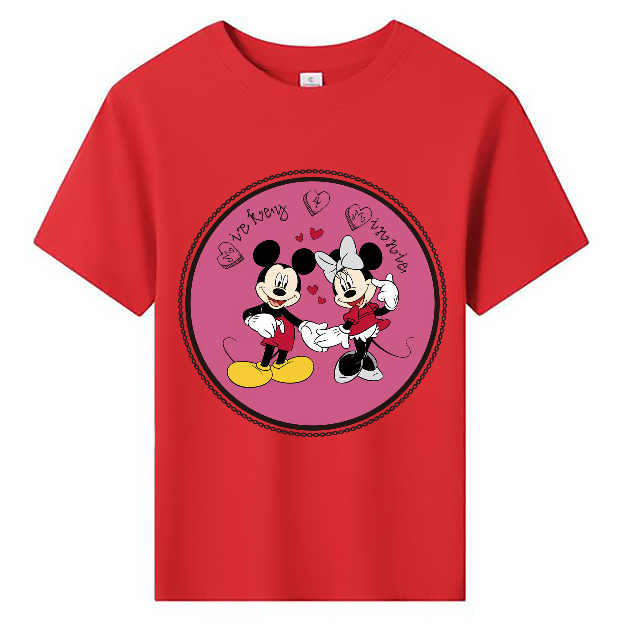 （画像用） ミッキーマウス Mickey Mouse 綿100％キッズTシャツ（フロントプリント）