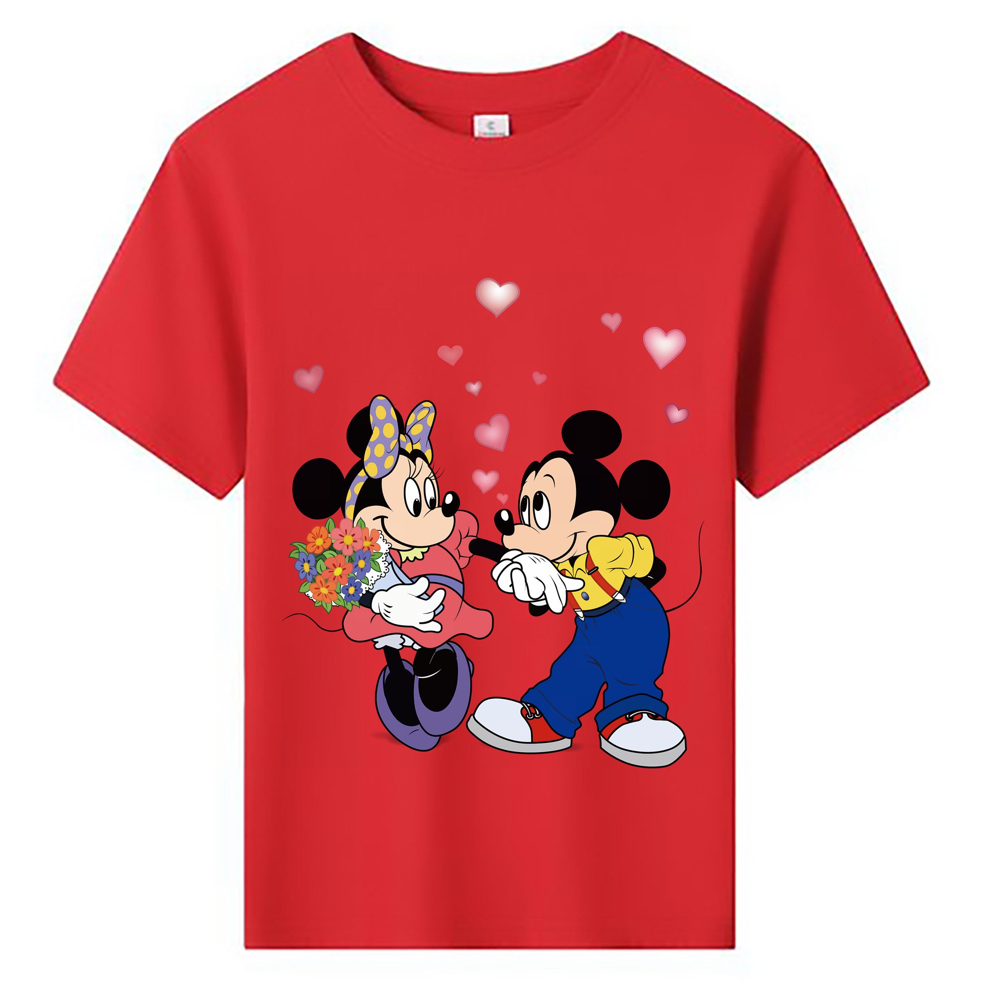 （画像用） ミッキーマウス Mickey Mouse 綿100％キッズTシャツ（フロントプリント）
