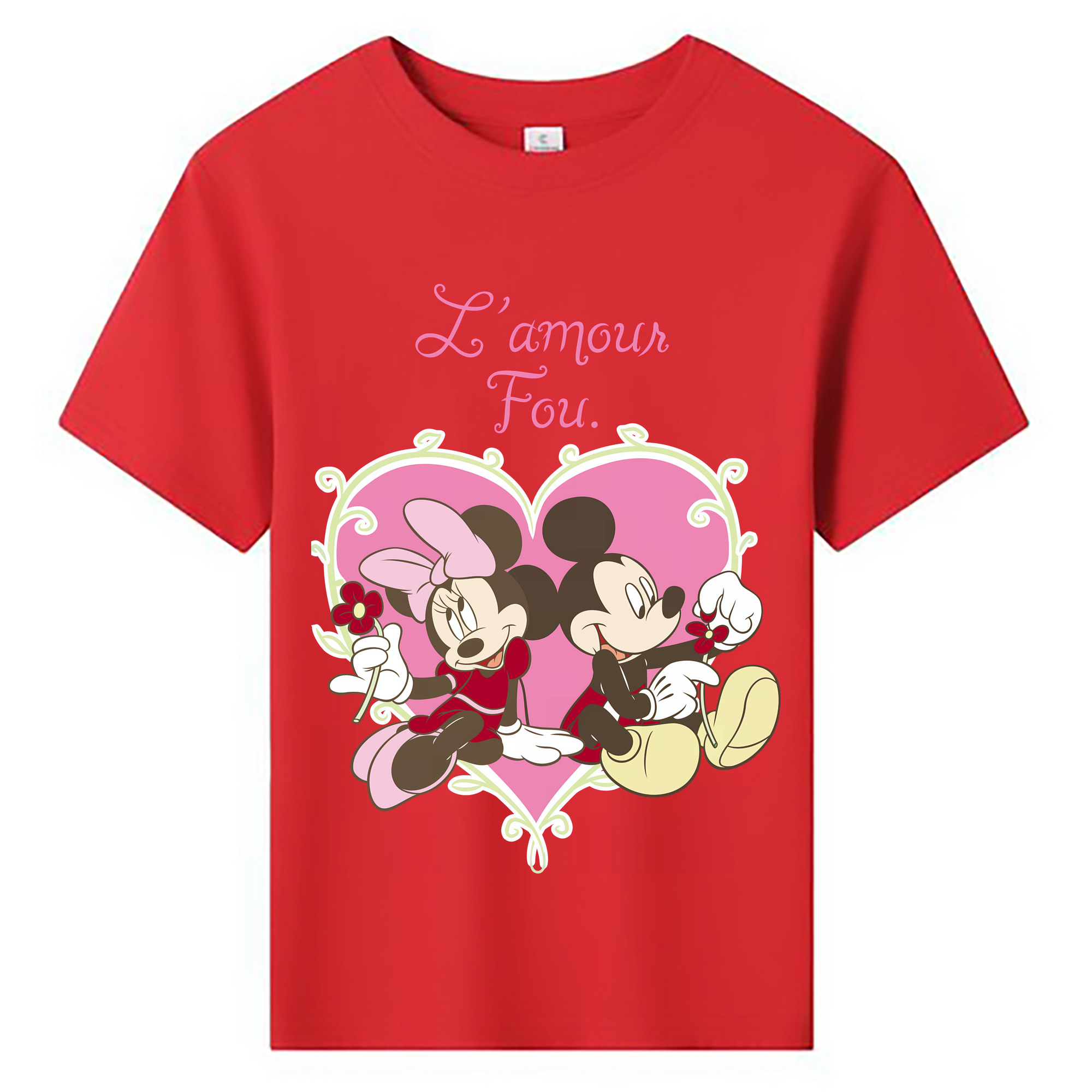 ミッキーマウス Mickey Mouse 綿100％キッズTシャツ（フロントプリント）