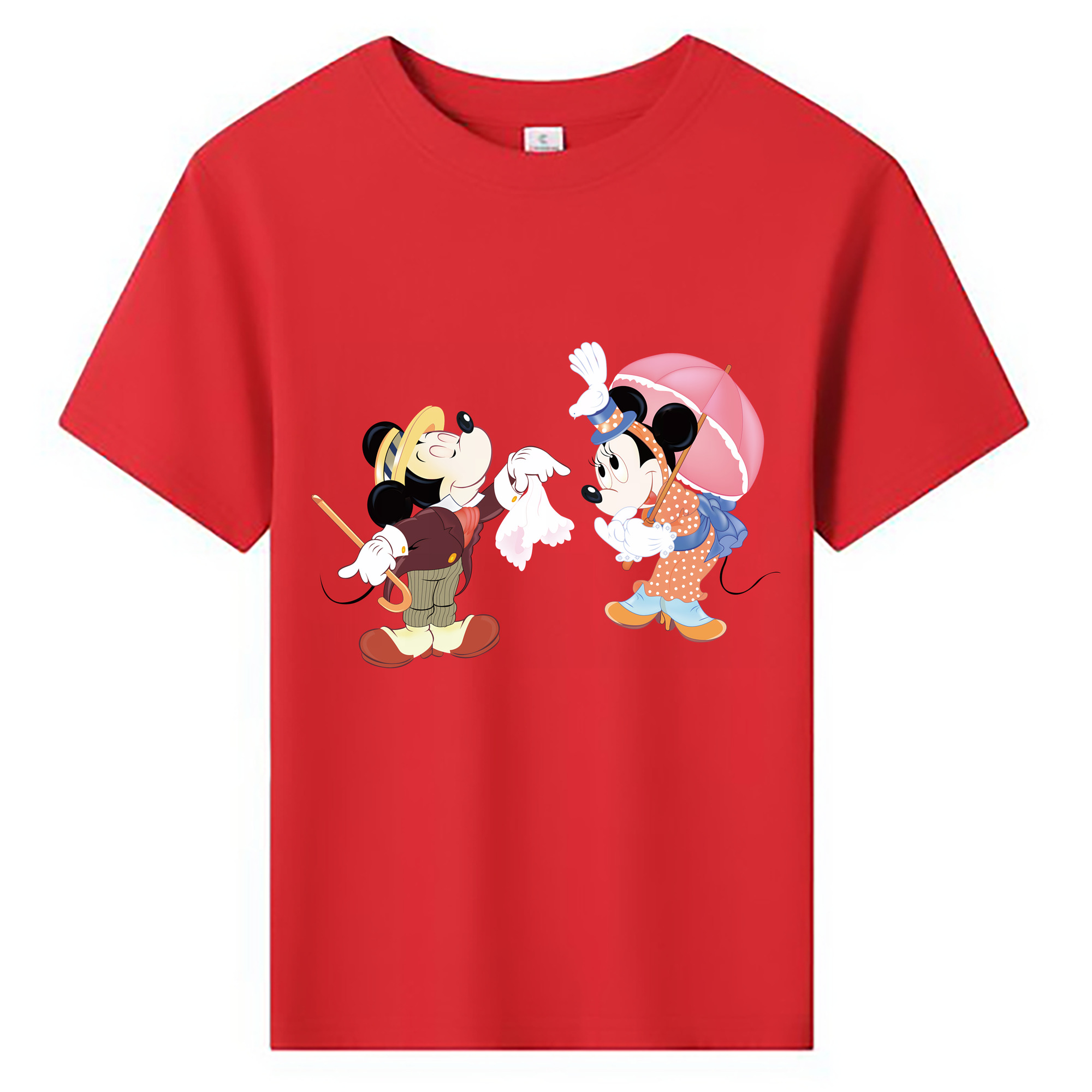 （画像用） ミッキーマウス Mickey Mouse 綿100％キッズTシャツ（フロントプリント）