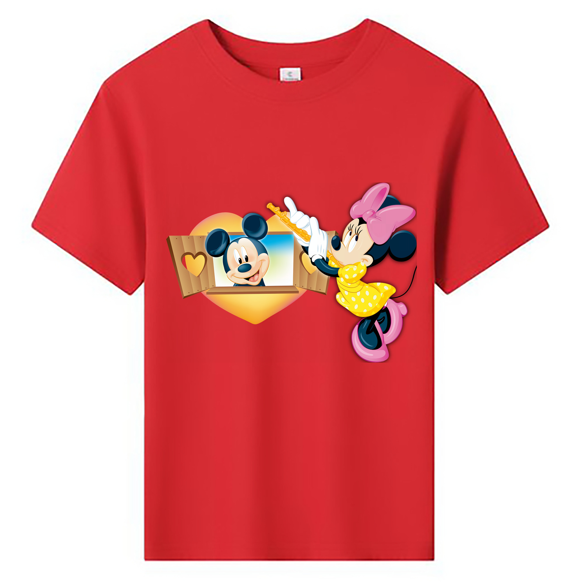 ミッキーマウス Mickey Mouse 綿100％キッズTシャツ（フロントプリント）