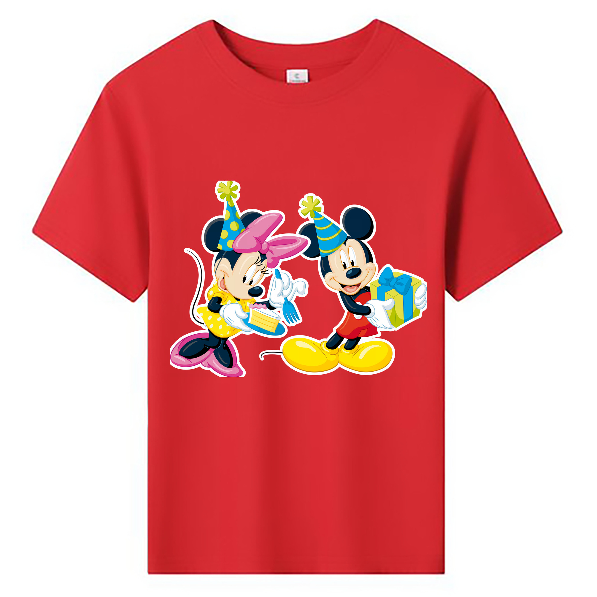 ミッキーマウス Mickey Mouse 綿100％キッズTシャツ（フロントプリント）