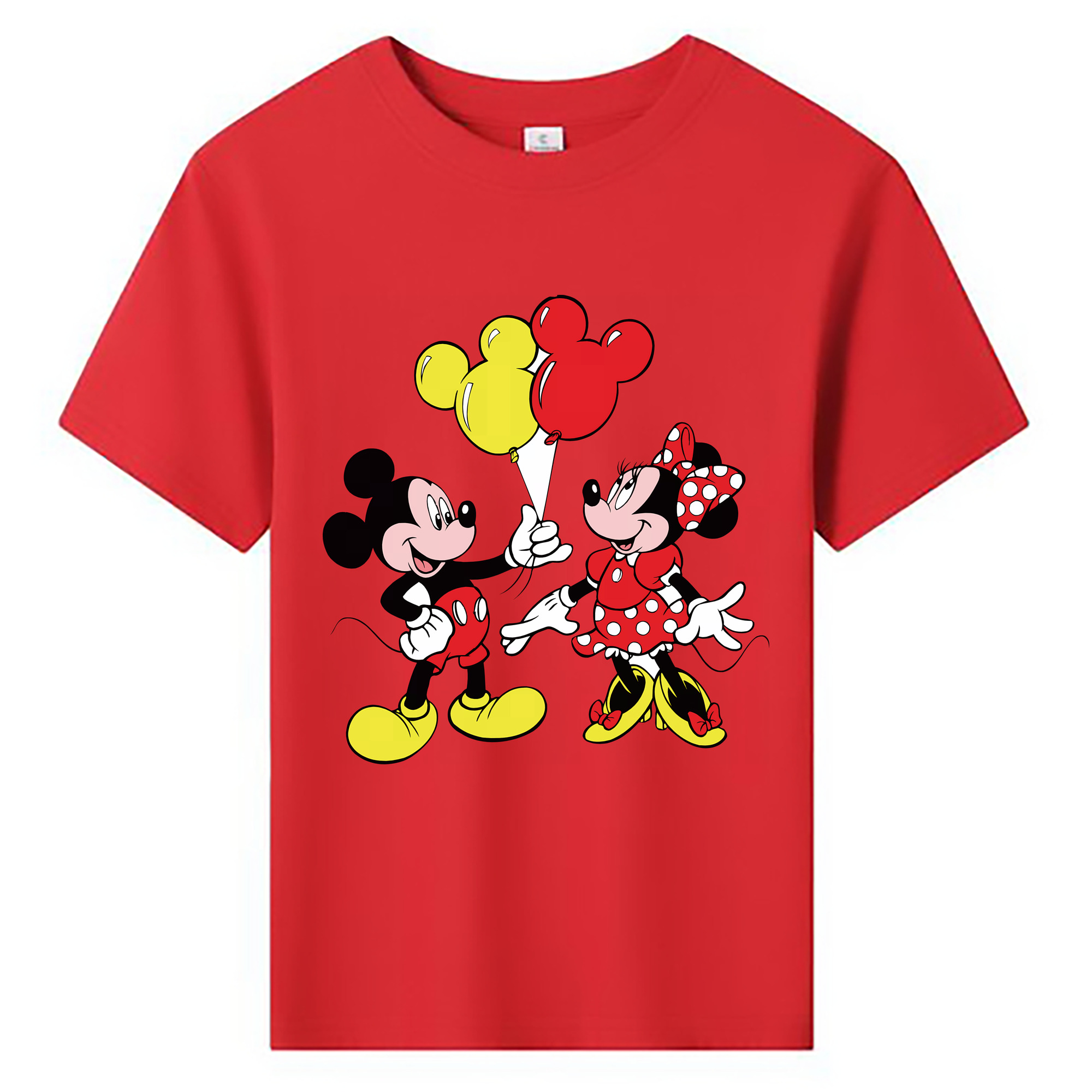 （画像用） ミッキーマウス Mickey Mouse 綿100％キッズTシャツ（フロントプリント）