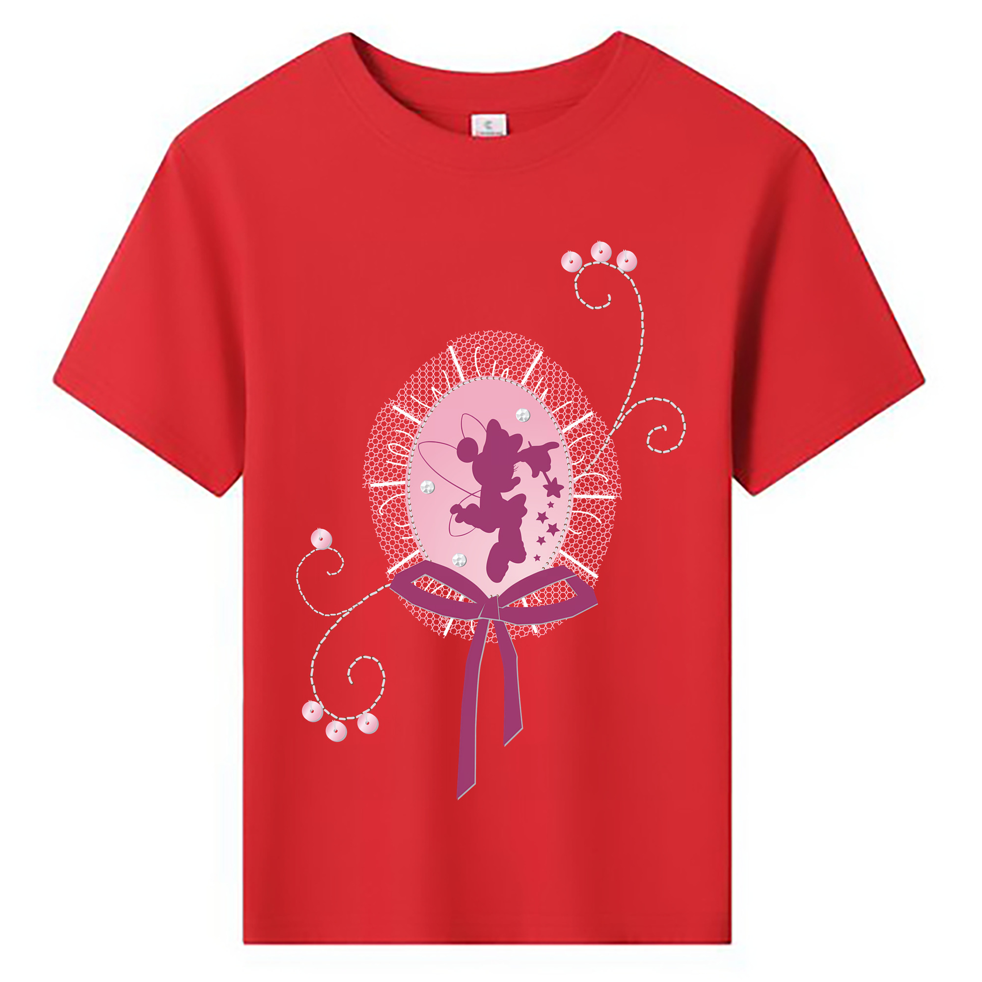 （画像用） ミッキーマウス Mickey Mouse 綿100％キッズTシャツ（フロントプリント）
