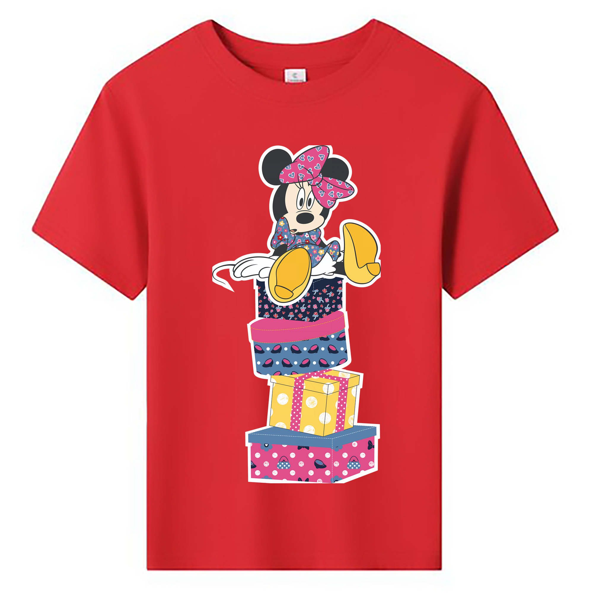 （画像用） ミッキーマウス Mickey Mouse 綿100％キッズTシャツ（フロントプリント）