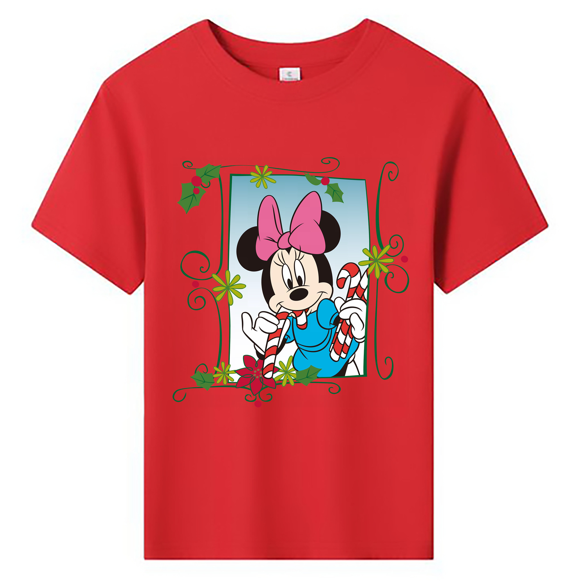 （画像用） ミッキーマウス Mickey Mouse 綿100％キッズTシャツ（フロントプリント）