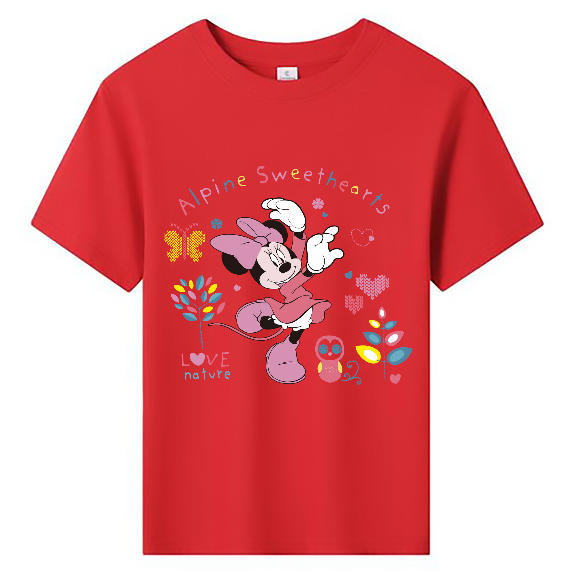 （画像用） ミッキーマウス Mickey Mouse 綿100％キッズTシャツ（フロントプリント）