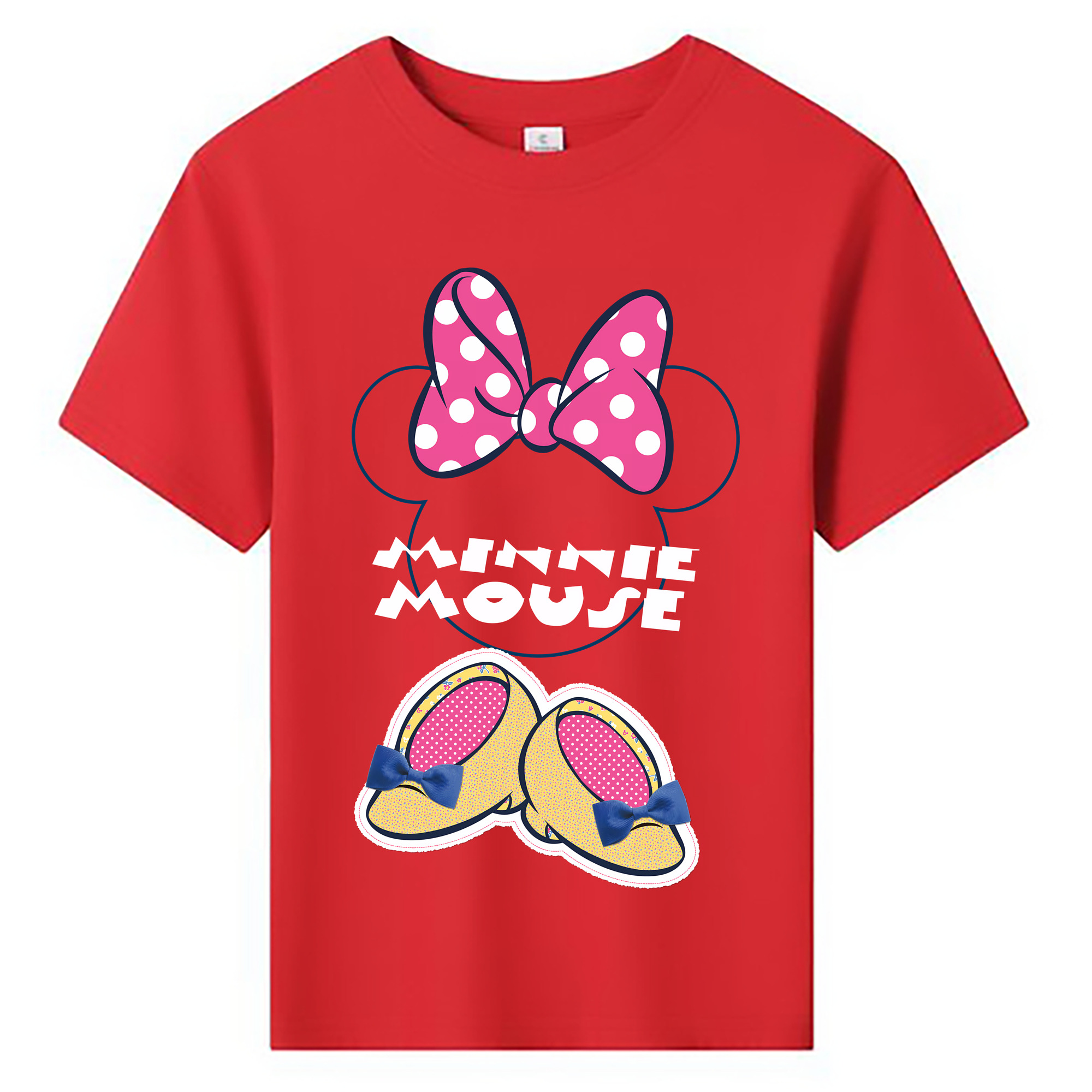（画像用） ミッキーマウス Mickey Mouse 綿100％キッズTシャツ（フロントプリント）