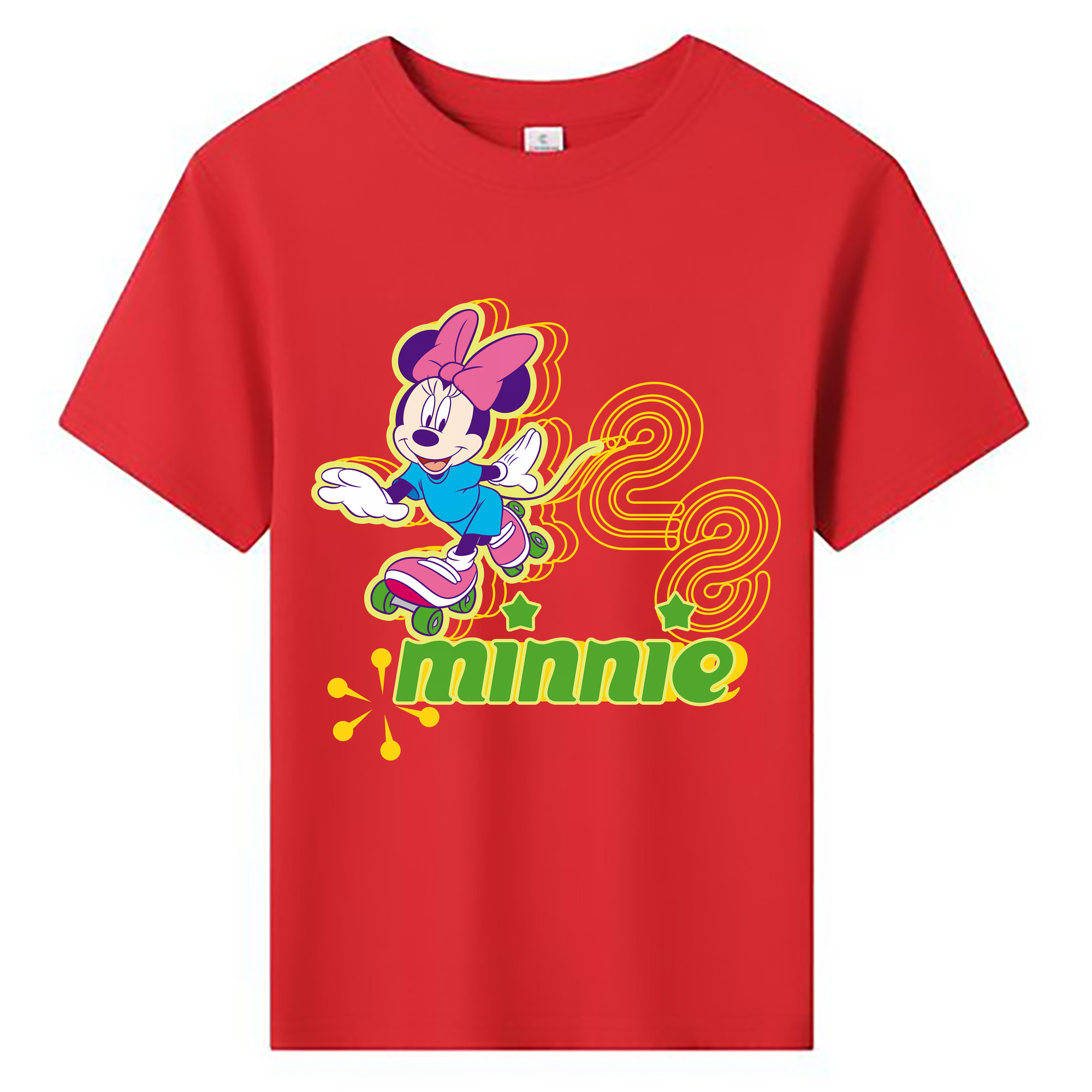 （画像用） ミッキーマウス Mickey Mouse 綿100％キッズTシャツ（フロントプリント）