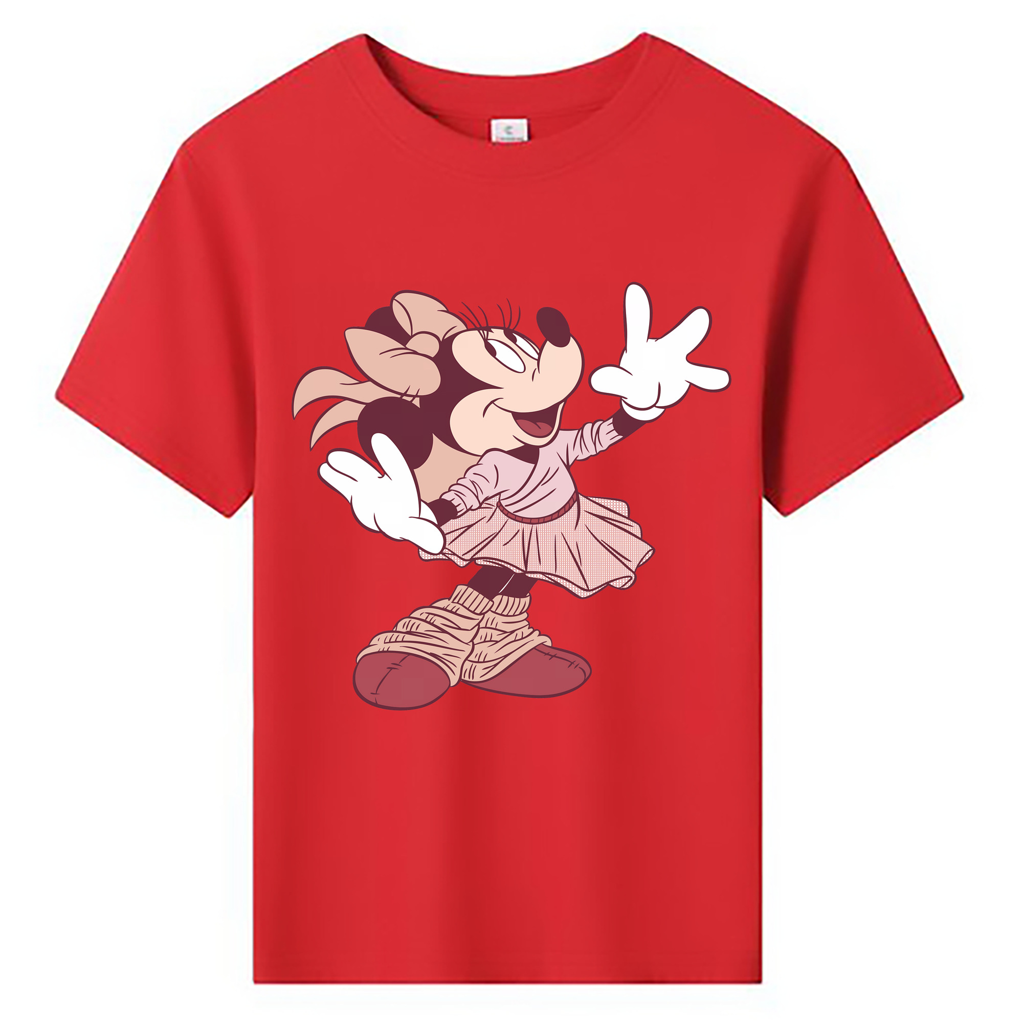 （画像用） ミッキーマウス Mickey Mouse 綿100％キッズTシャツ（フロントプリント）