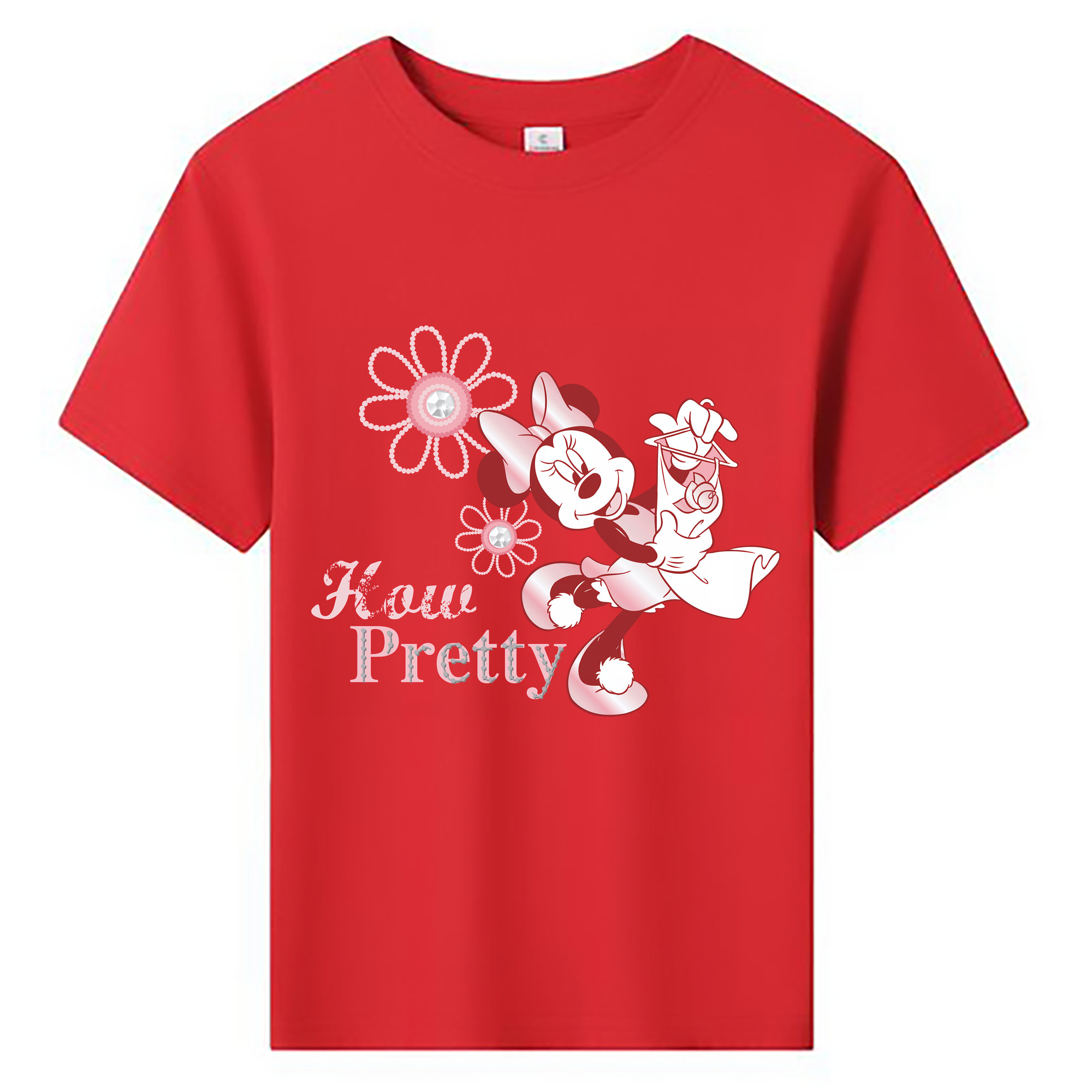 （画像用） ミッキーマウス Mickey Mouse 綿100％キッズTシャツ（フロントプリント）