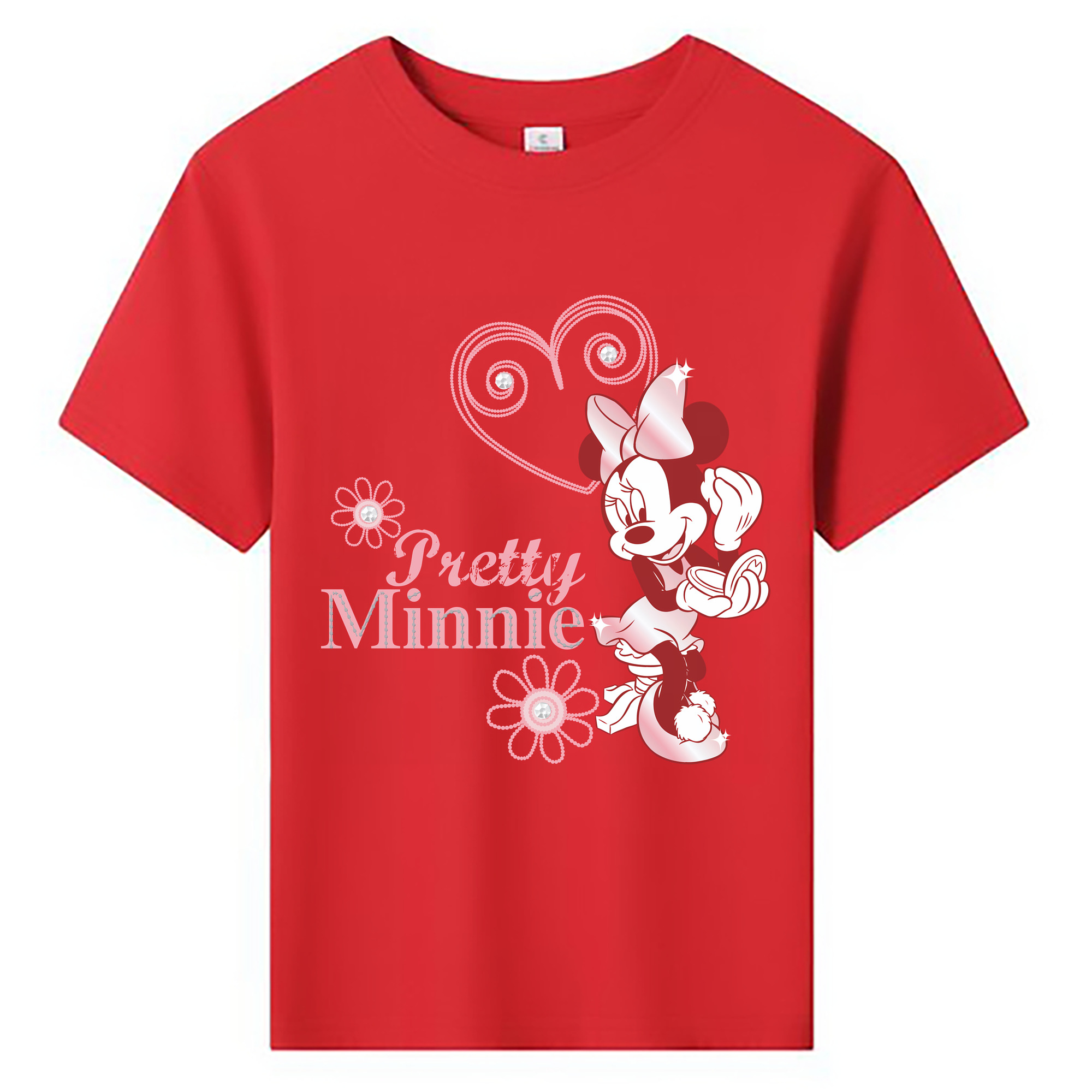 （画像用） ミッキーマウス Mickey Mouse 綿100％キッズTシャツ（フロントプリント）